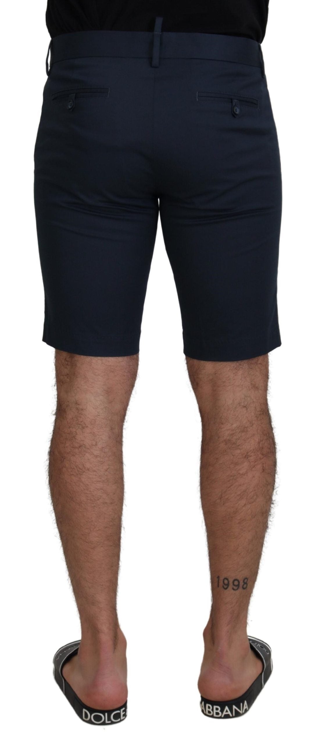 Dolce &amp; Gabbana Elegante Shorts aus blauer Baumwollmischung