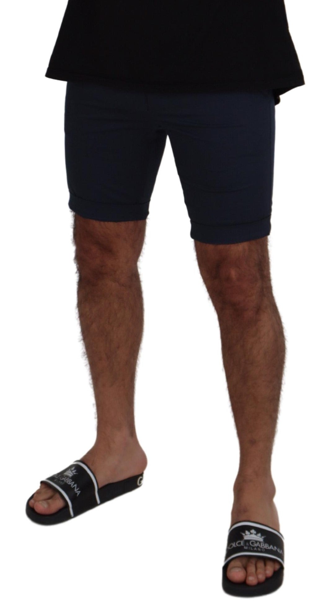 Dolce &amp; Gabbana Elegante Shorts aus blauer Baumwollmischung