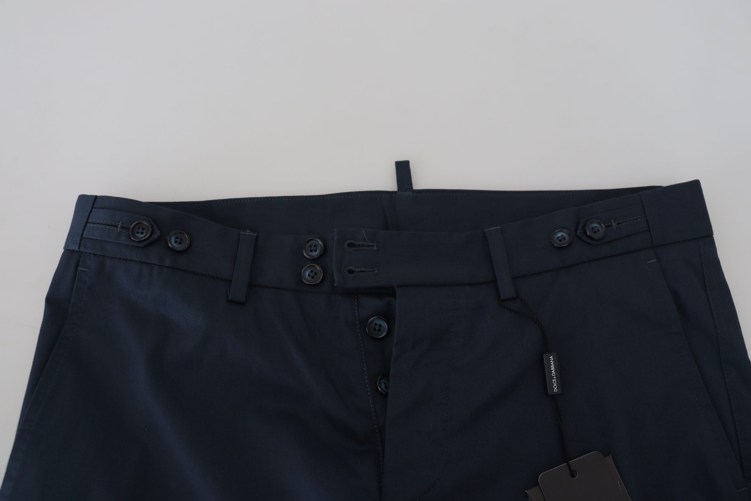 Dolce &amp; Gabbana Elegante Shorts aus blauer Baumwollmischung