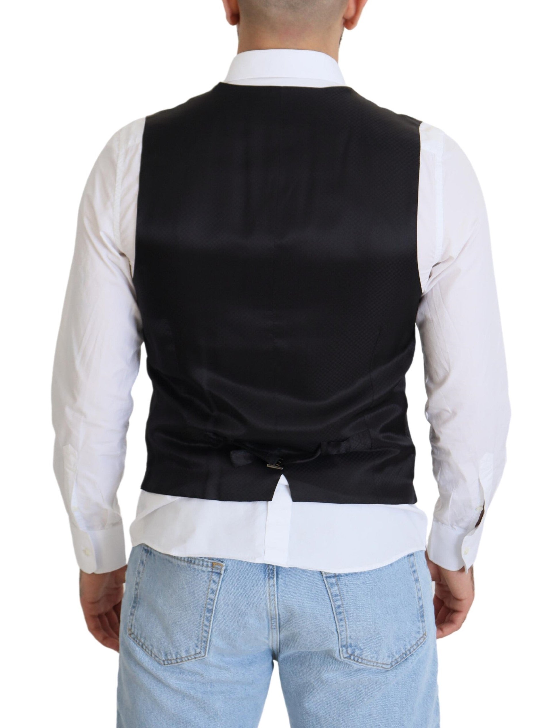 Dolce &amp; Gabbana Elegante schwarze einreihige Weste