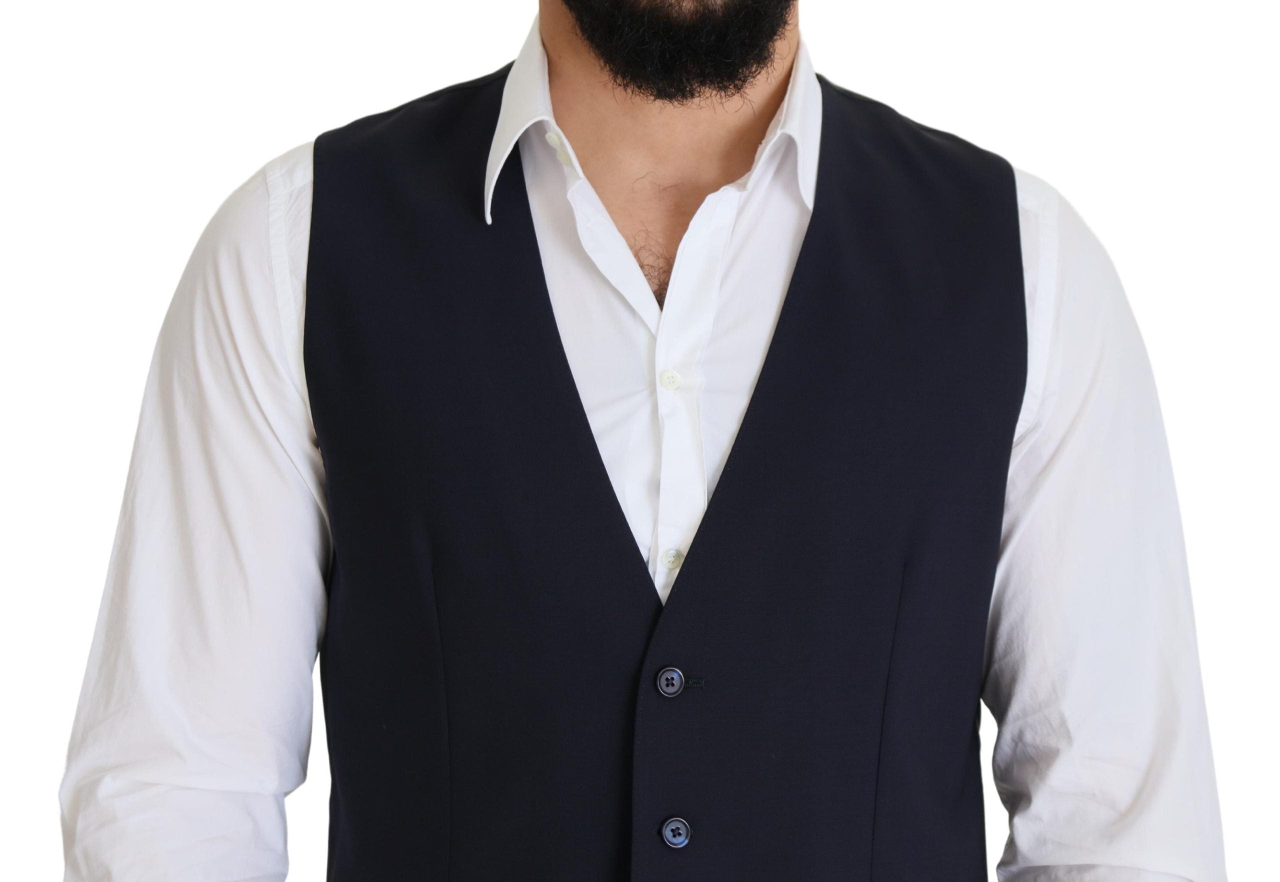 Dolce &amp; Gabbana Elegante dunkelblaue Weste für formelle Anlässe