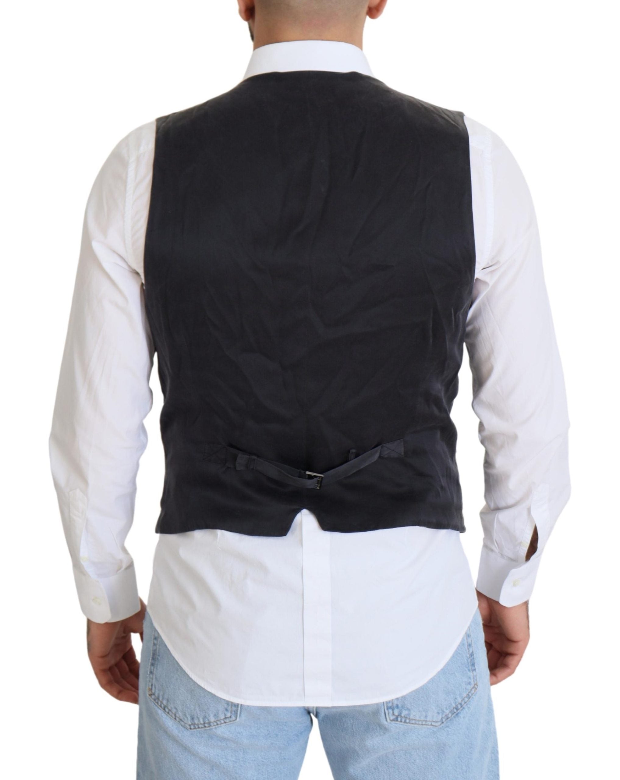 Dolce &amp; Gabbana Elegante schwarze zweireihige Weste