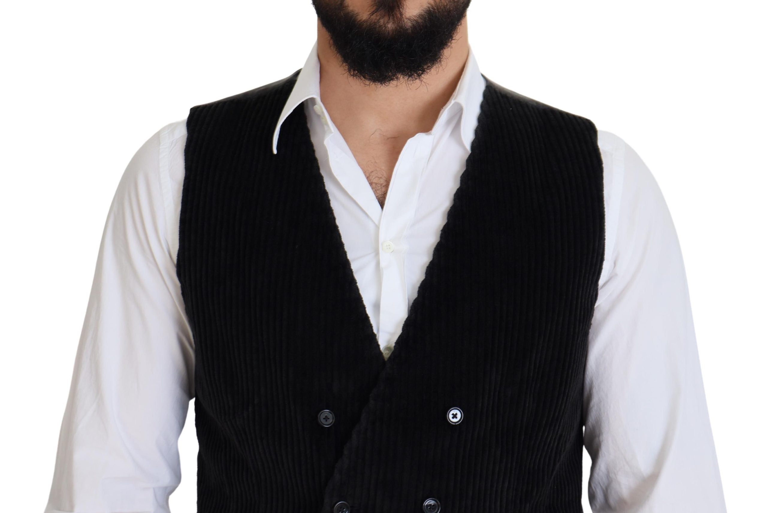 Dolce &amp; Gabbana Elegante schwarze zweireihige Weste