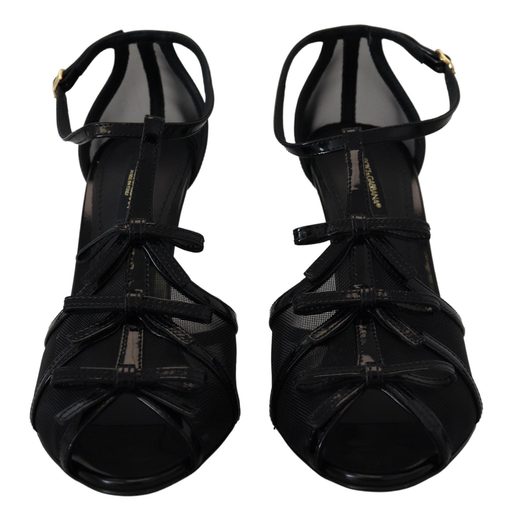 Dolce &amp; Gabbana – Elegante schwarze Sandalen mit Stilettoabsatz