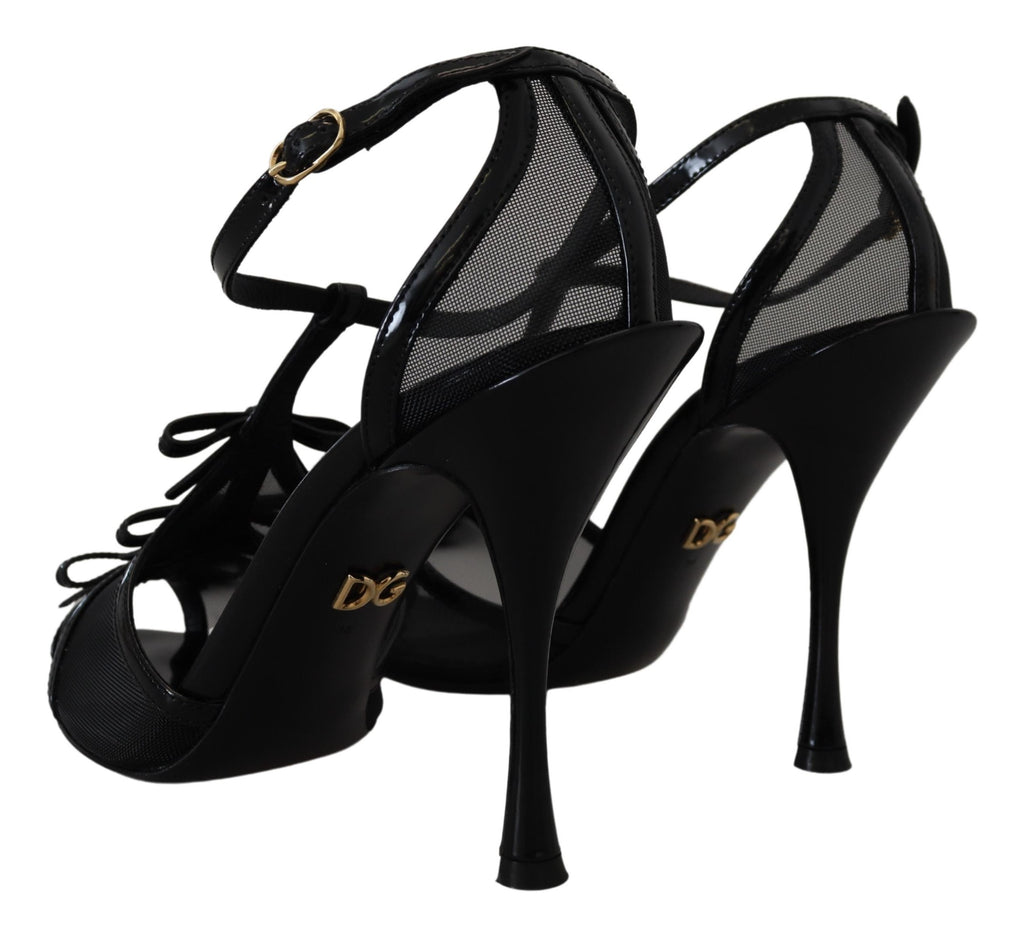 Dolce &amp; Gabbana – Elegante schwarze Sandalen mit Stilettoabsatz
