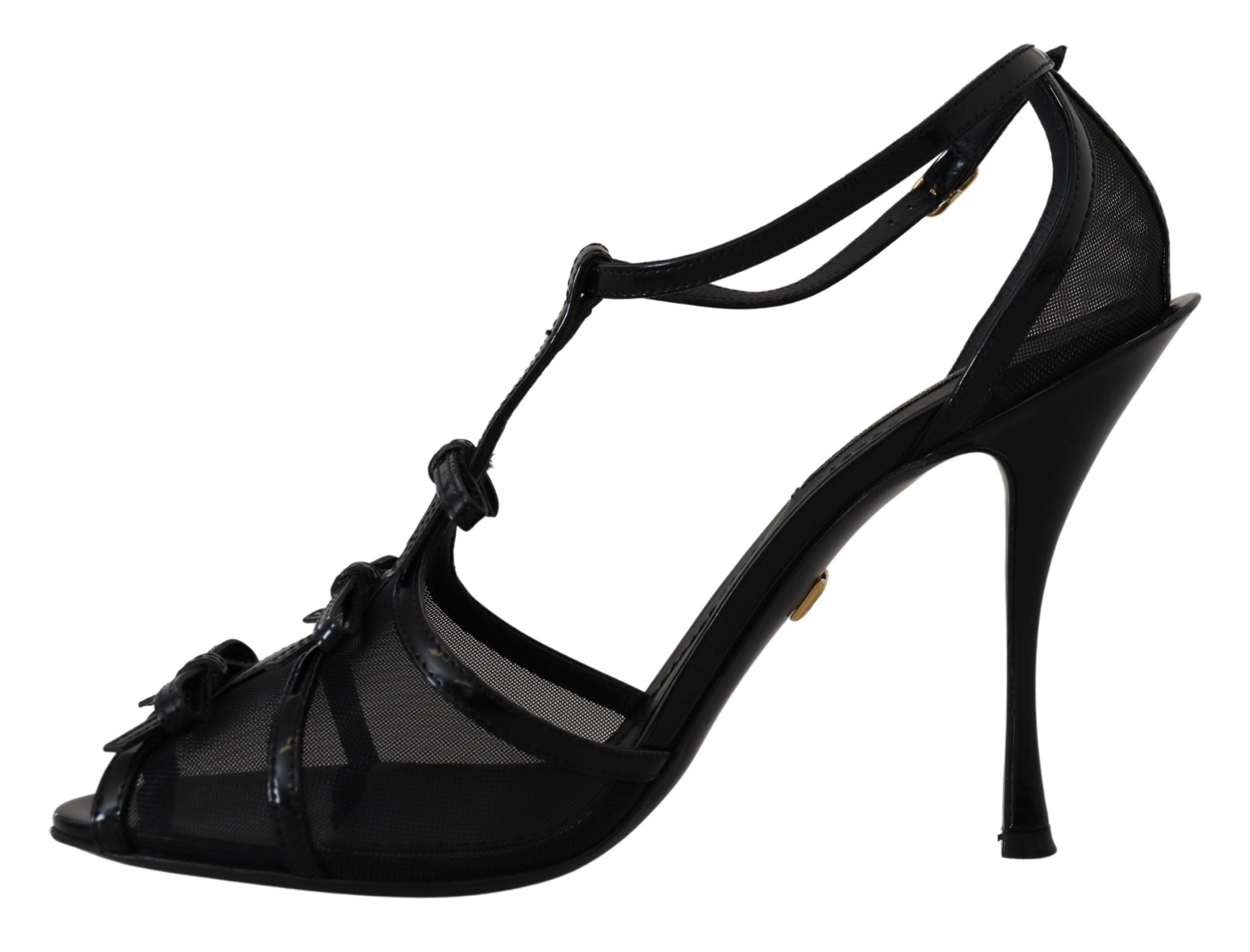 Dolce &amp; Gabbana – Elegante schwarze Sandalen mit Stilettoabsatz