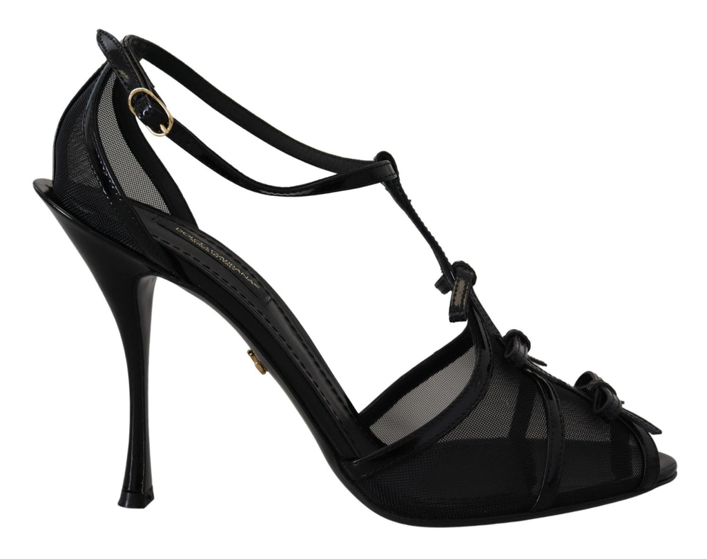 Dolce &amp; Gabbana – Elegante schwarze Sandalen mit Stilettoabsatz