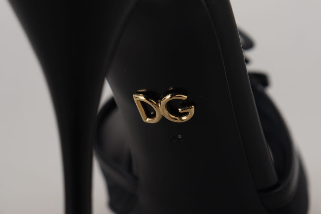 Dolce &amp; Gabbana – Elegante schwarze Sandalen mit Stilettoabsatz