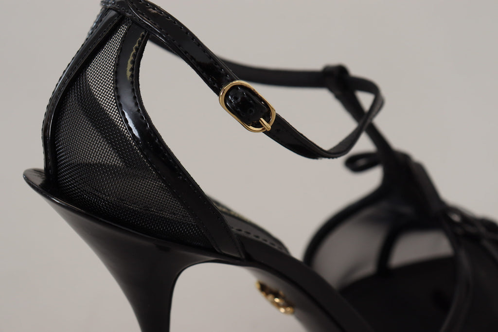 Dolce &amp; Gabbana – Elegante schwarze Sandalen mit Stilettoabsatz