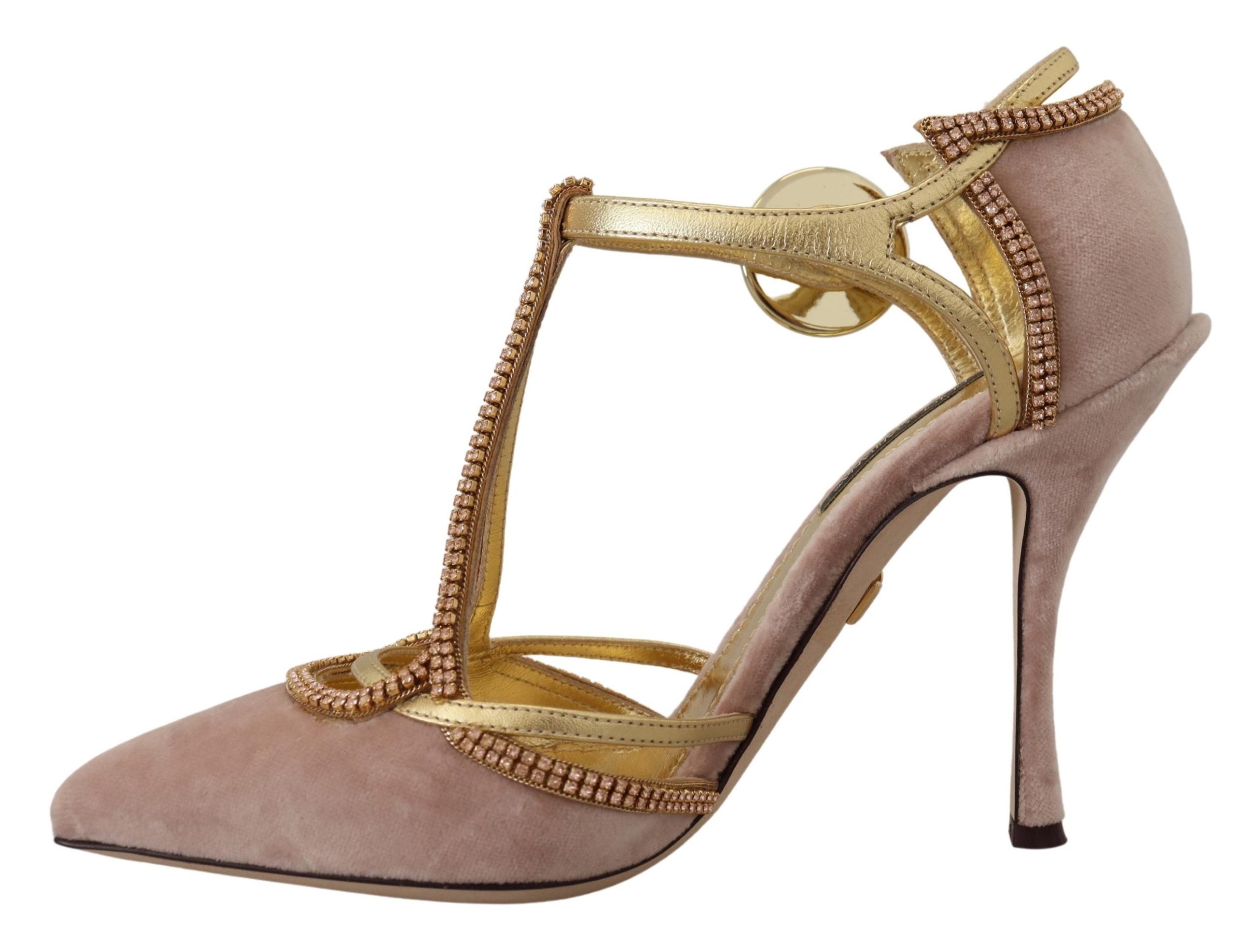 Dolce &amp; Gabbana Elegante rosa Kristall-Pumps mit hohem Absatz