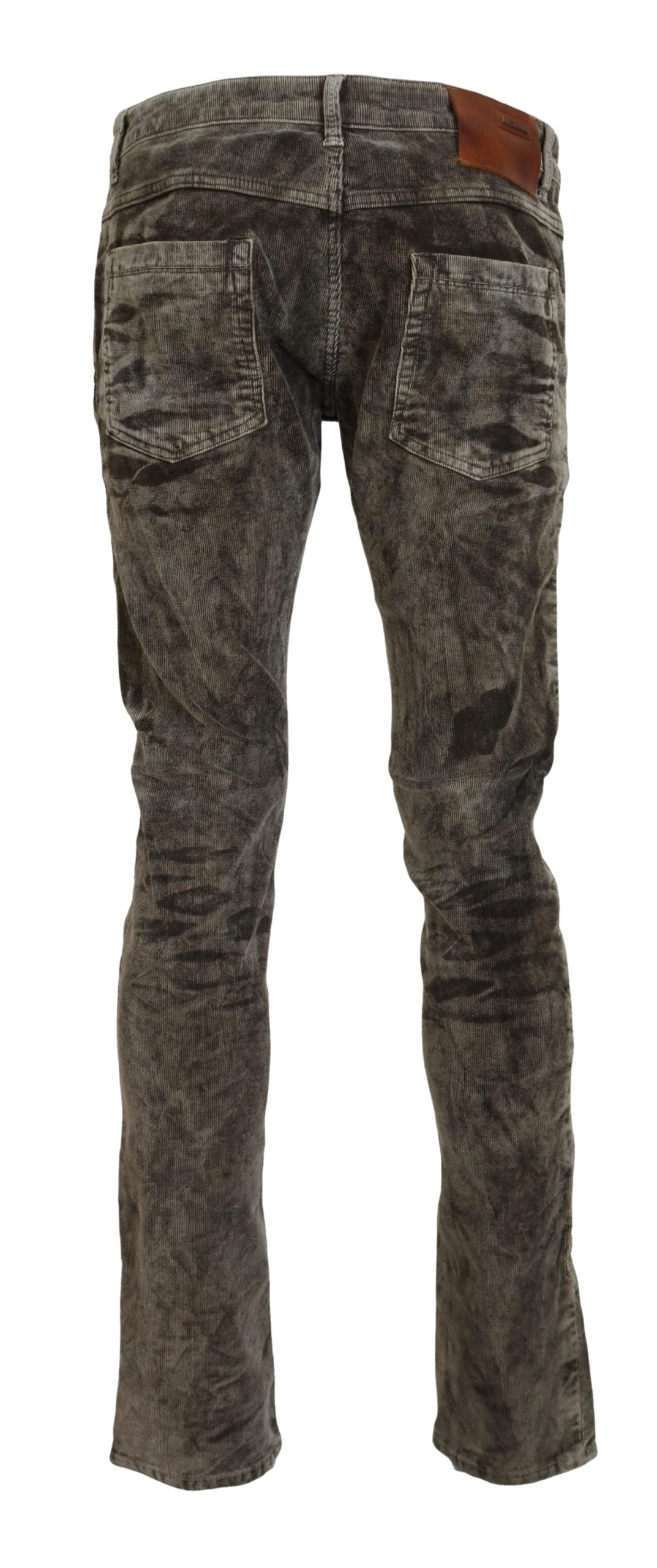 Acht Elegante graue Cordhose mit modernem Twist