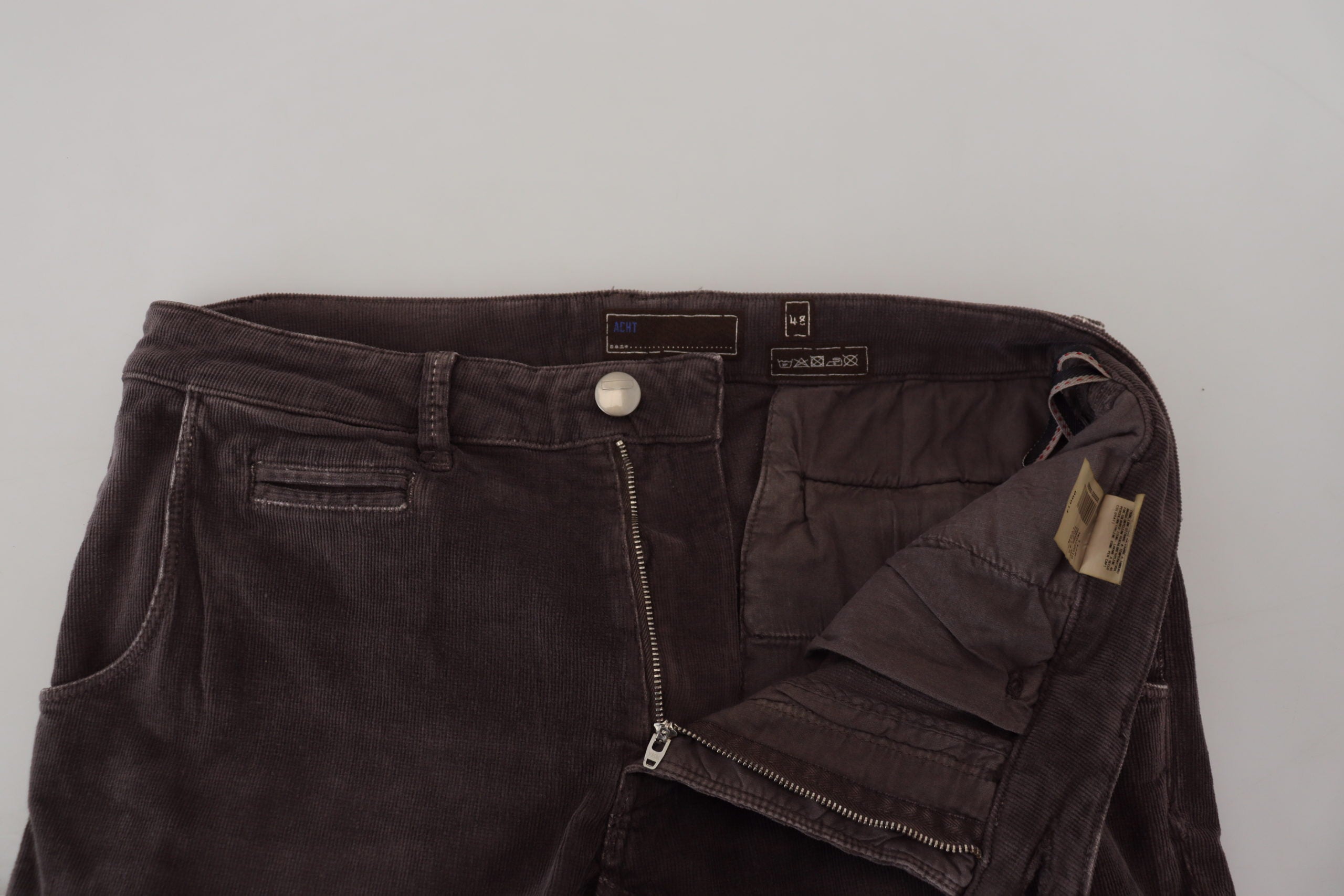 Acht Elegante Cordhose in Braun