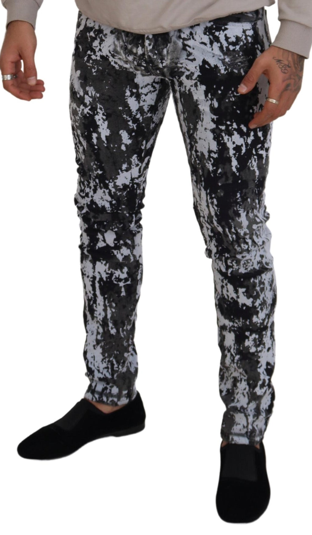 Dolce &amp; Gabbana Mehrfarbiger Tie-Dye-Denim-Spektakel