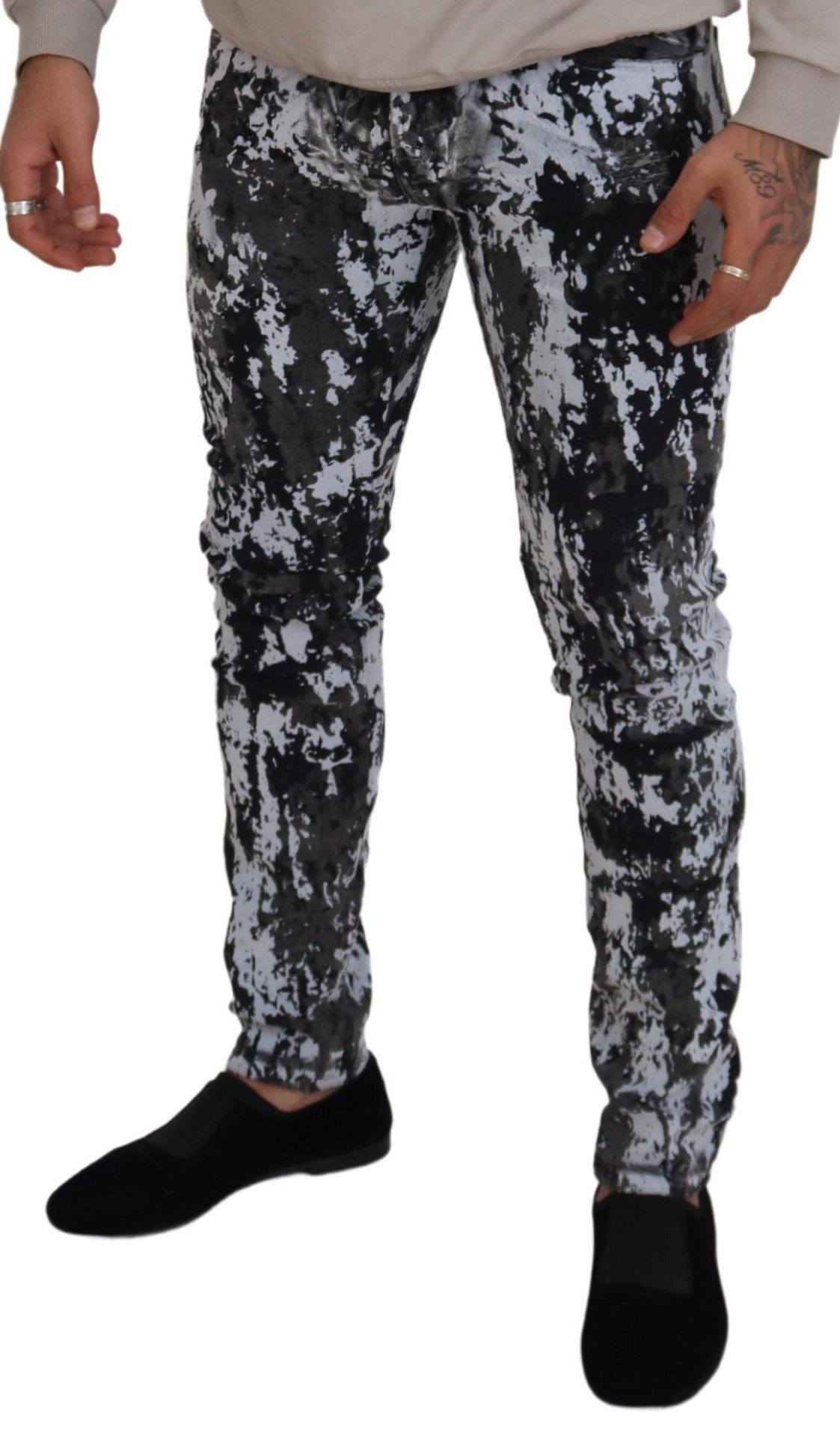 Dolce &amp; Gabbana Mehrfarbiger Tie-Dye-Denim-Spektakel