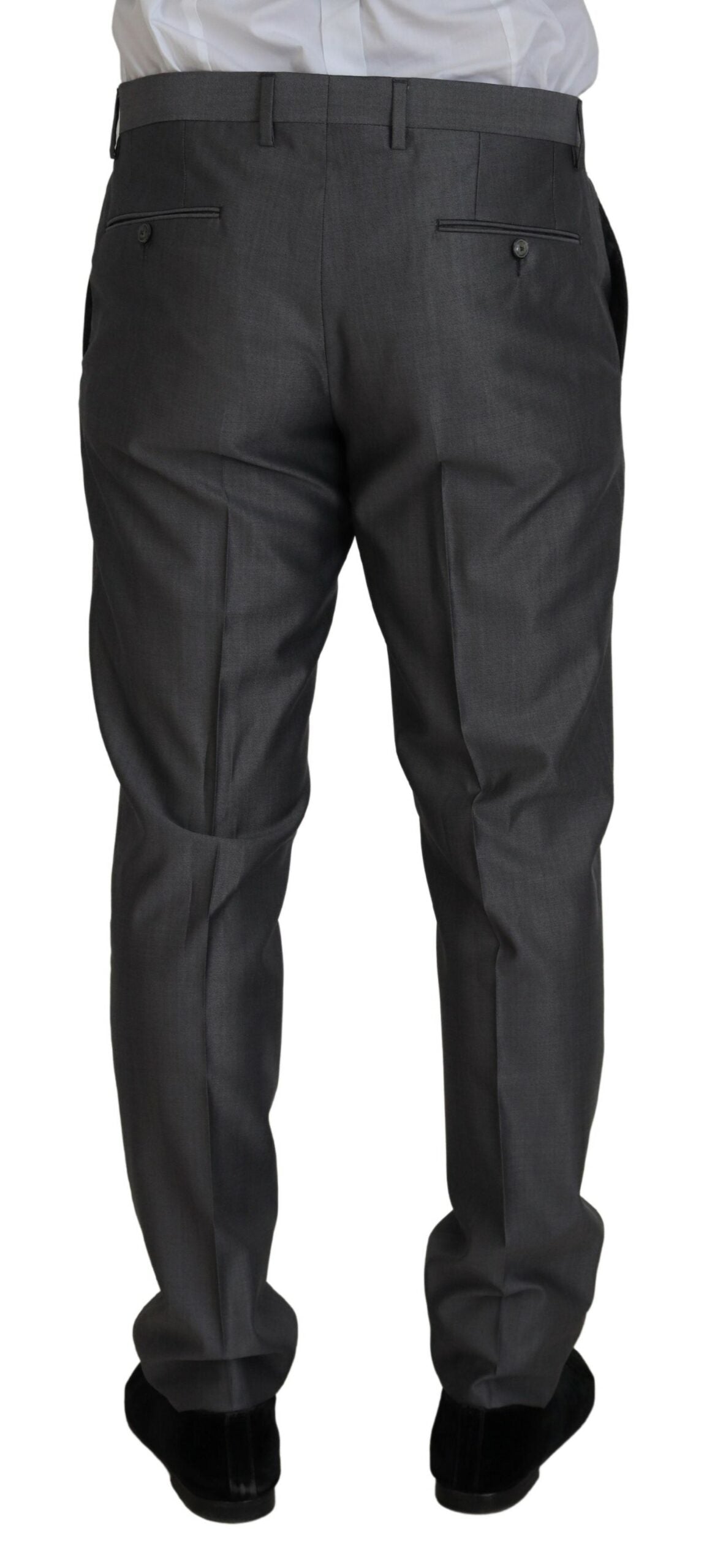 Dolce &amp; Gabbana Elegantes grau-silbernes Sicilia-Anzug-Ensemble