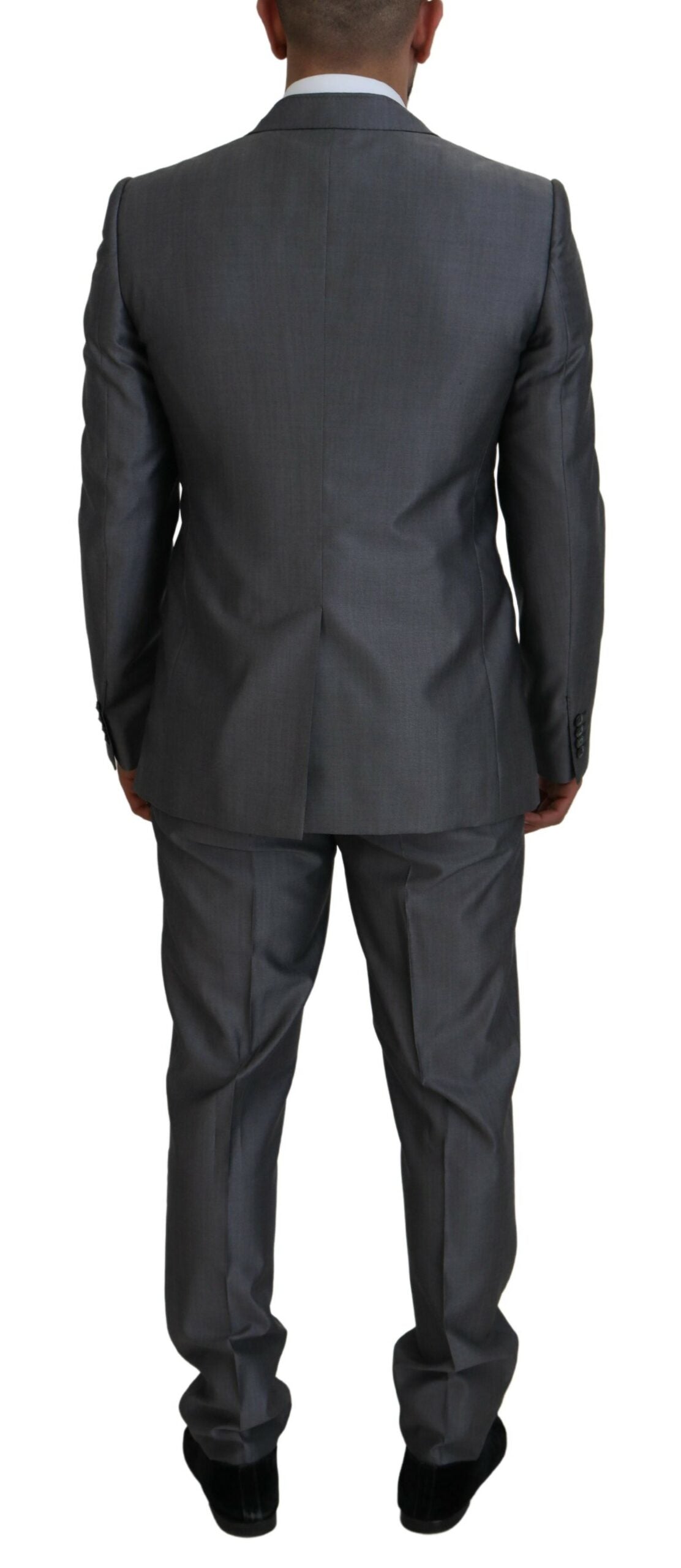 Dolce &amp; Gabbana Elegantes grau-silbernes Sicilia-Anzug-Ensemble