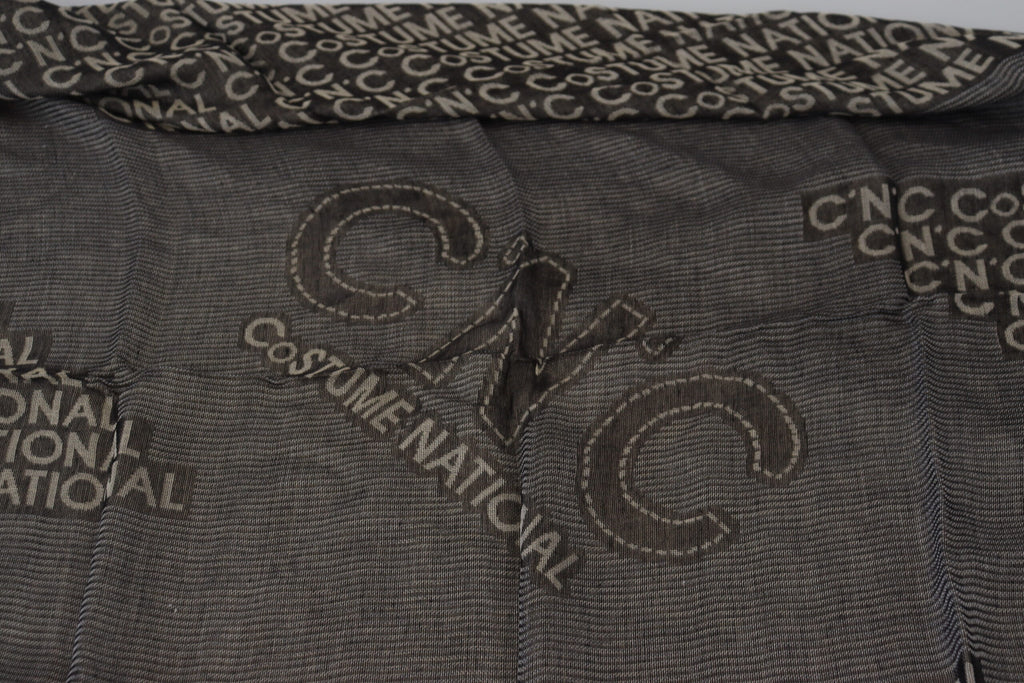 Costume National – Schicker Schal aus Viskose und Seide mit Fransen