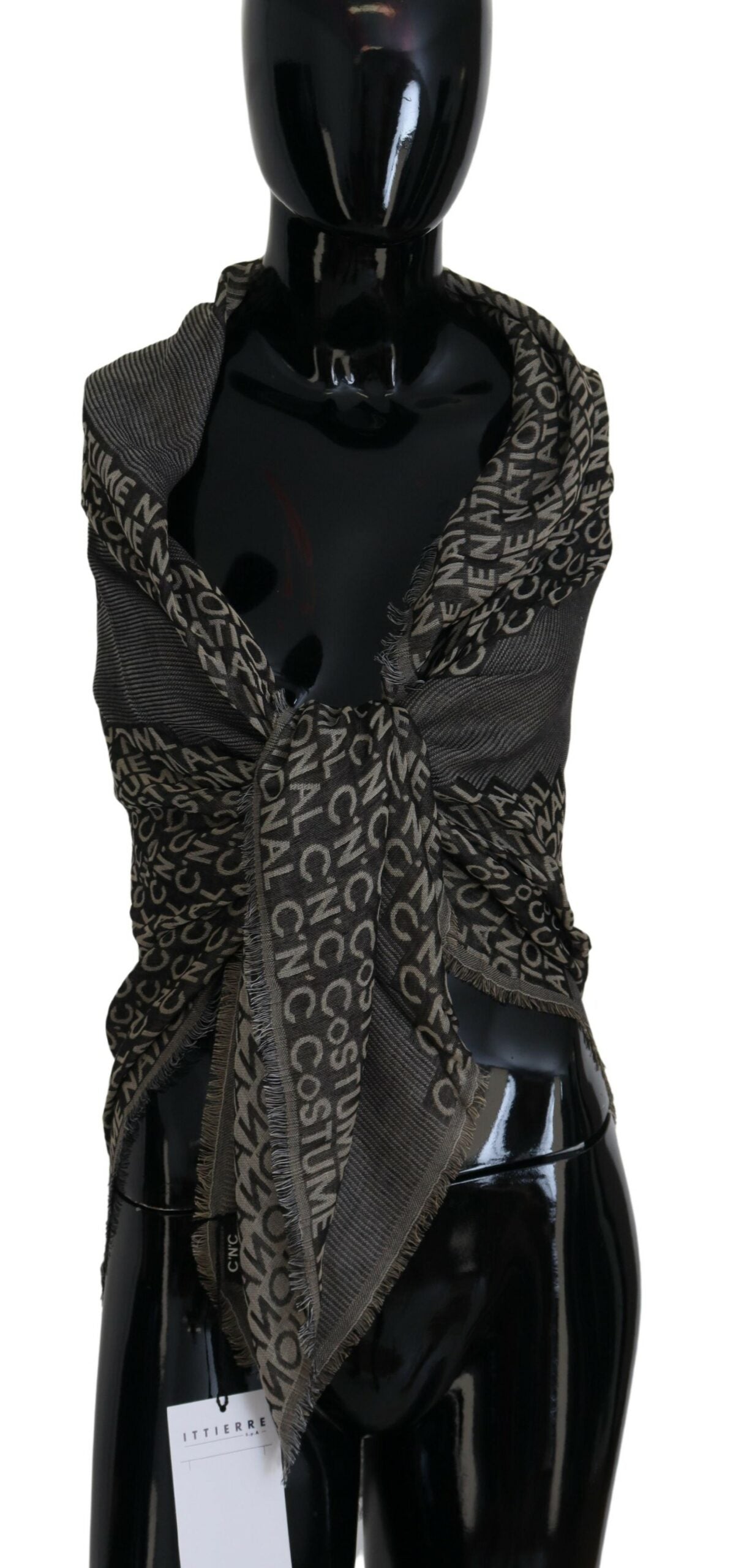Costume National – Schicker Schal aus Viskose und Seide mit Fransen