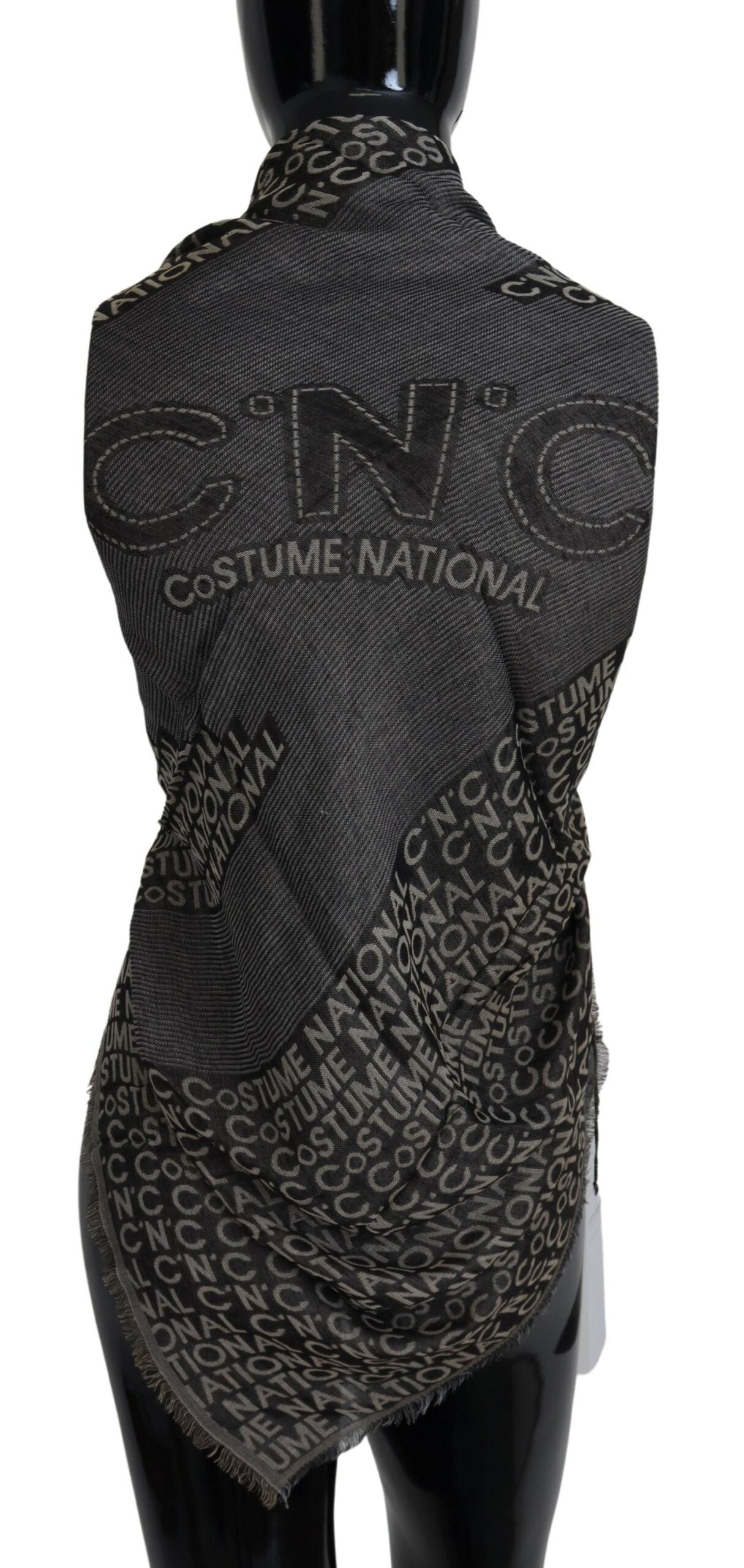 Costume National – Schicker Schal aus Viskose und Seide mit Fransen
