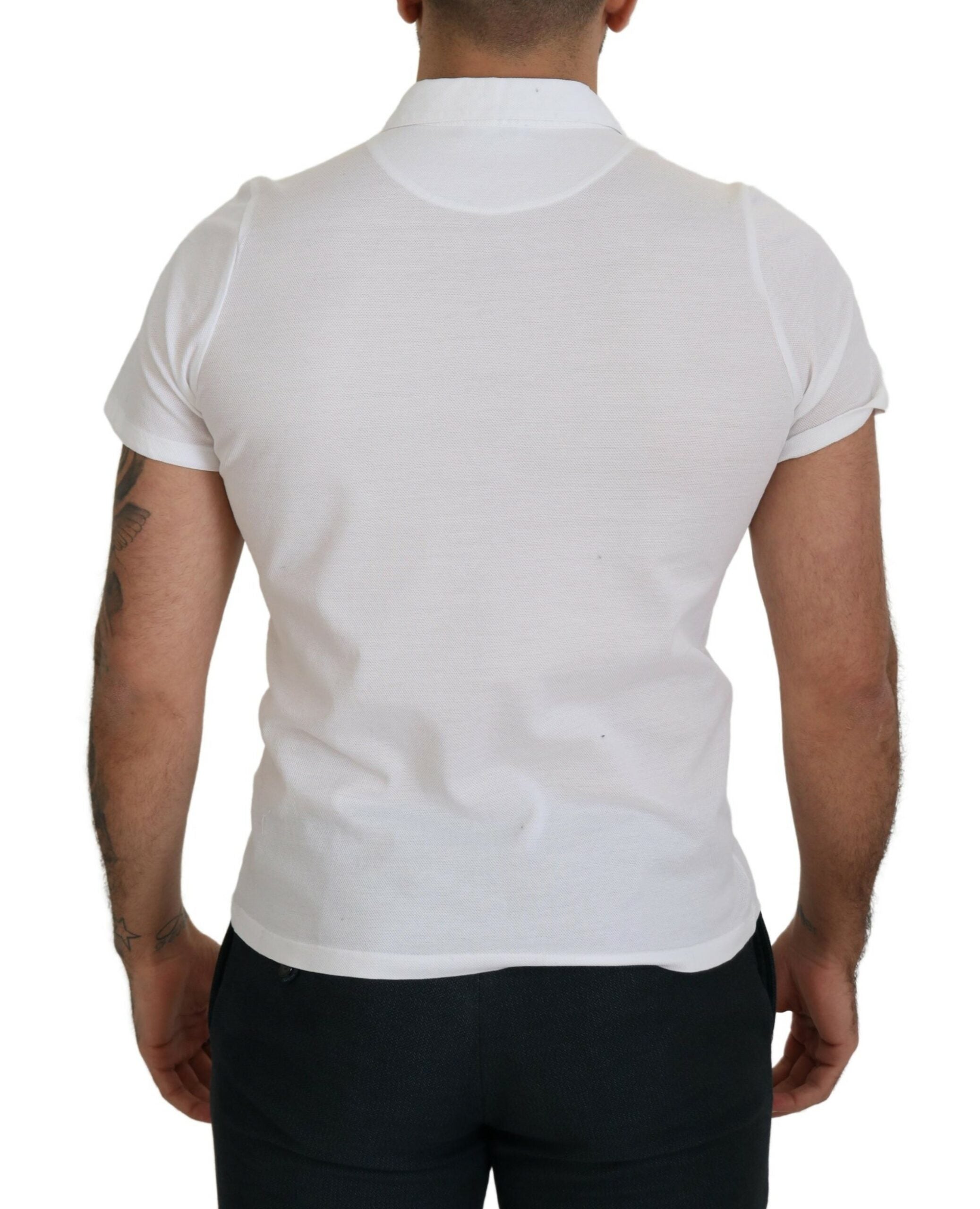 FRADI Elegantes Polo-T-Shirt aus weißer Baumwolle