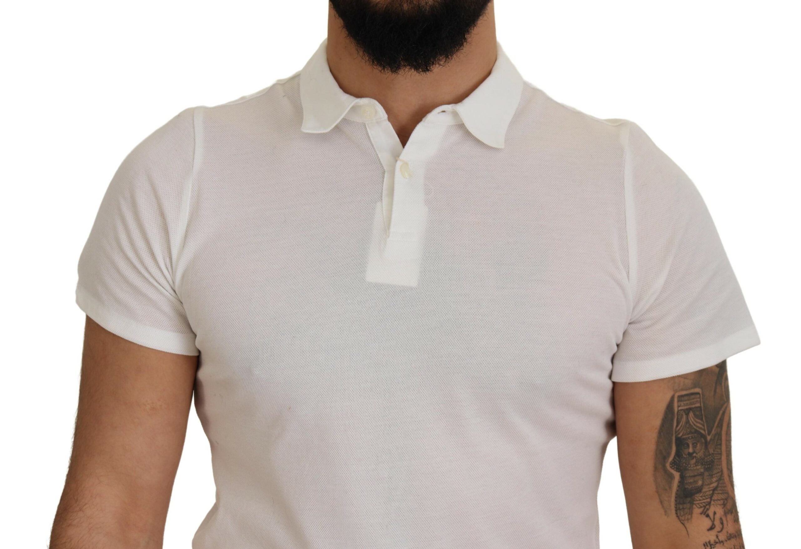 FRADI Elegantes Polo-T-Shirt aus weißer Baumwolle