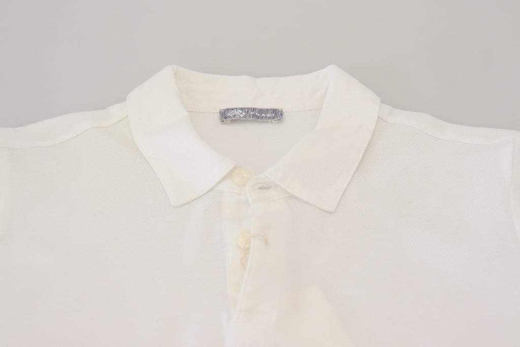 FRADI Elegantes Polo-T-Shirt aus weißer Baumwolle