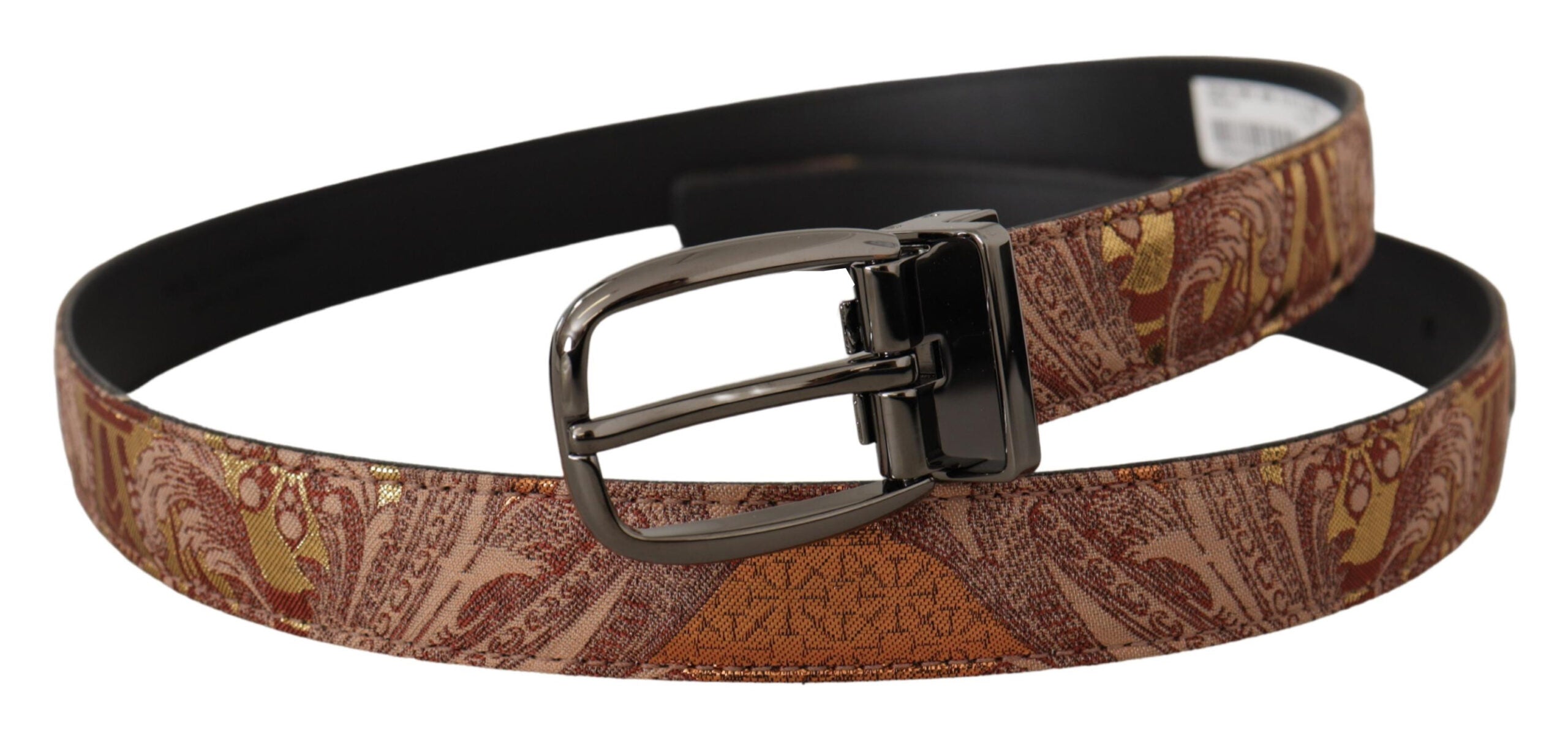 Dolce &amp; Gabbana Mehrfarbiger Signature-Gürtel aus Leder