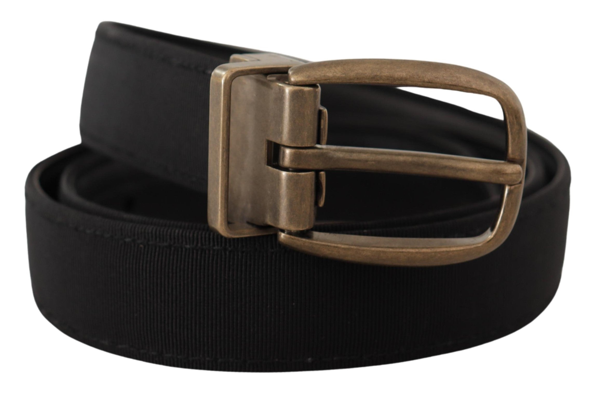 Dolce &amp; Gabbana Eleganter Gürtel aus Ripsleder - Schwarz