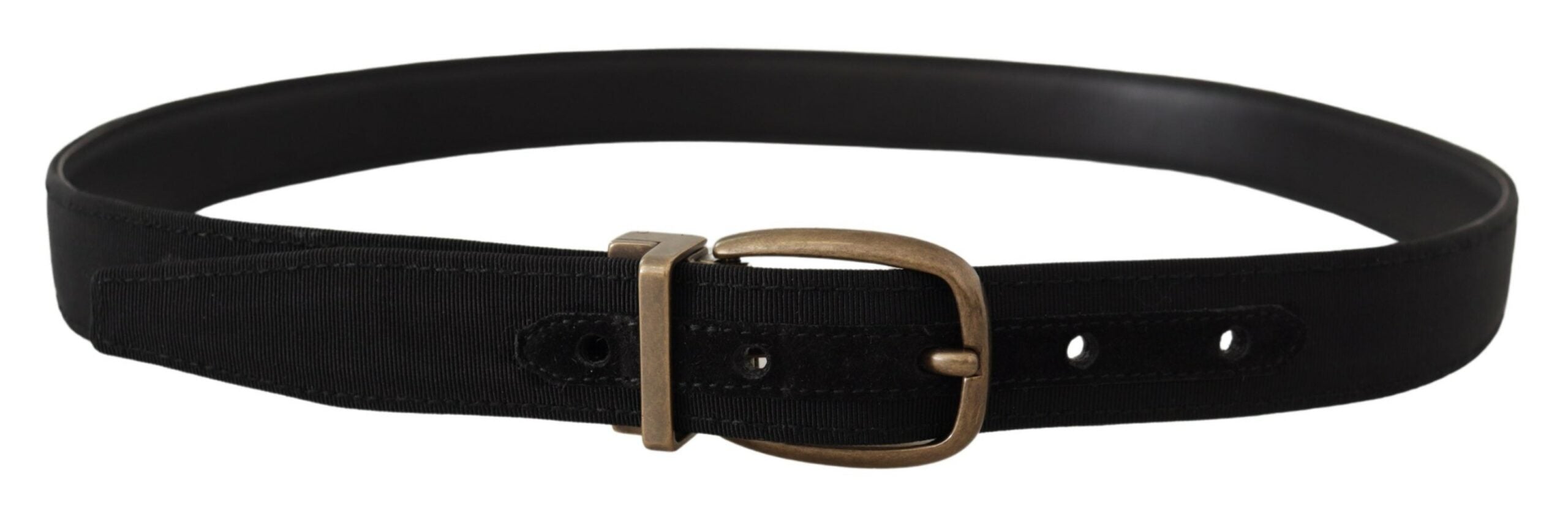 Dolce &amp; Gabbana Eleganter Gürtel aus Ripsleder - Schwarz