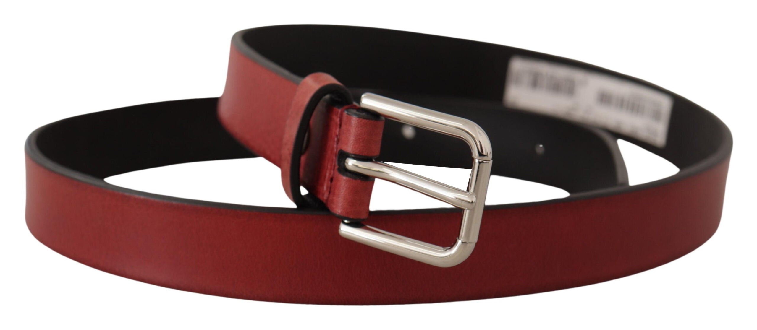 Dolce &amp; Gabbana Eleganter kastanienbrauner italienischer Ledergürtel
