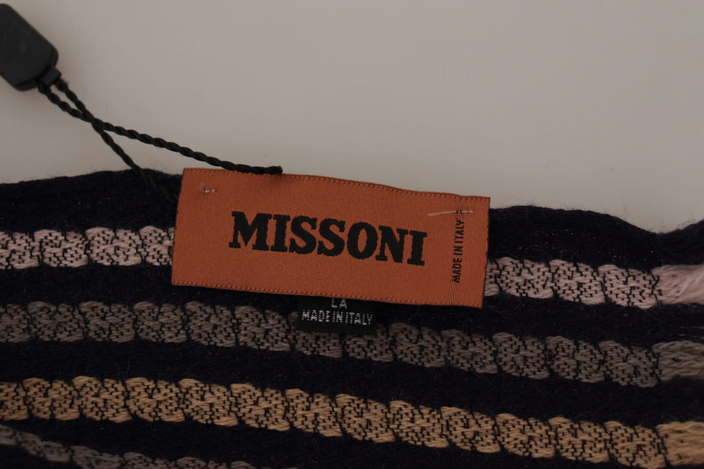 Missoni Authentic Mehrfarbiger Herrenschal aus Wolle