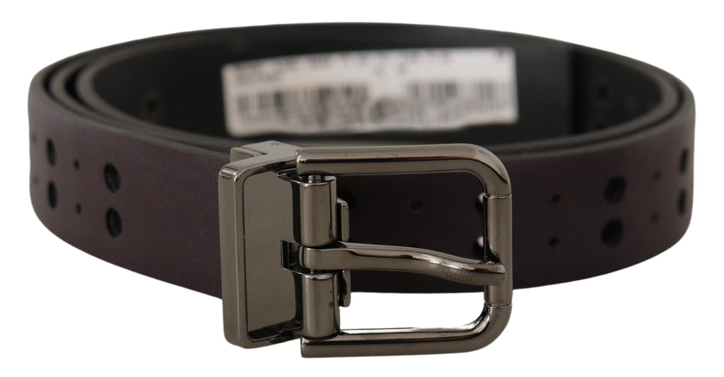 Dolce &amp; Gabbana Burgunderroter Elegance-Ledergürtel