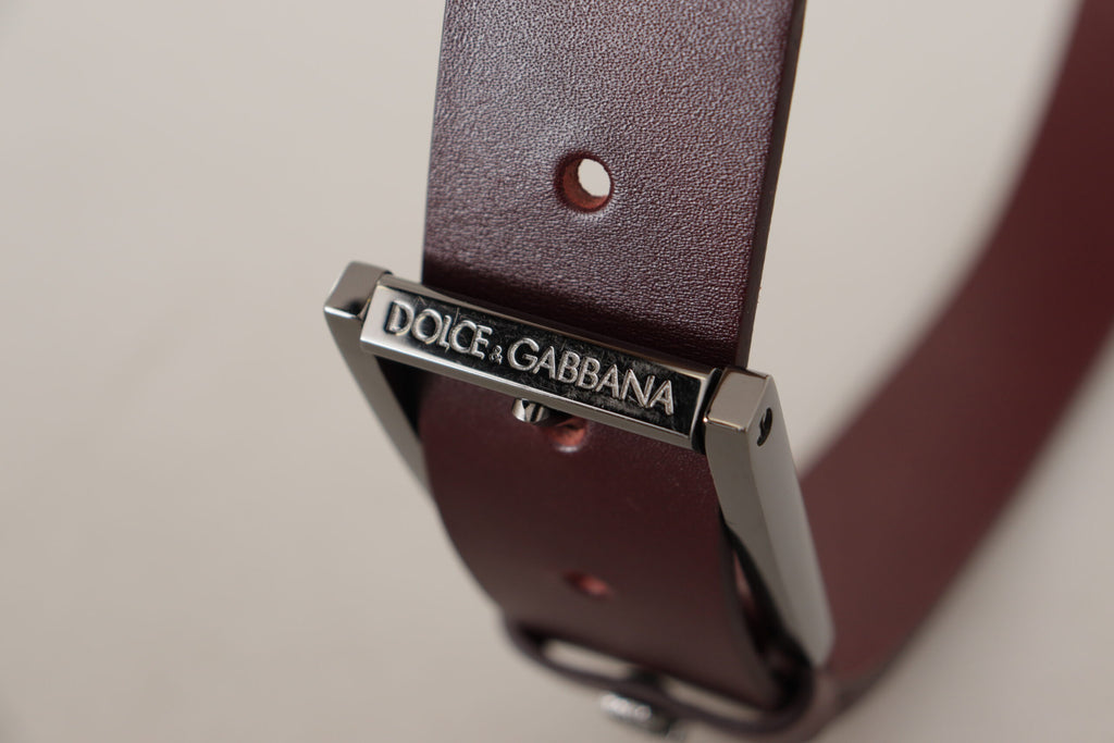 Dolce &amp; Gabbana Eleganter Designergürtel aus braunem Leder