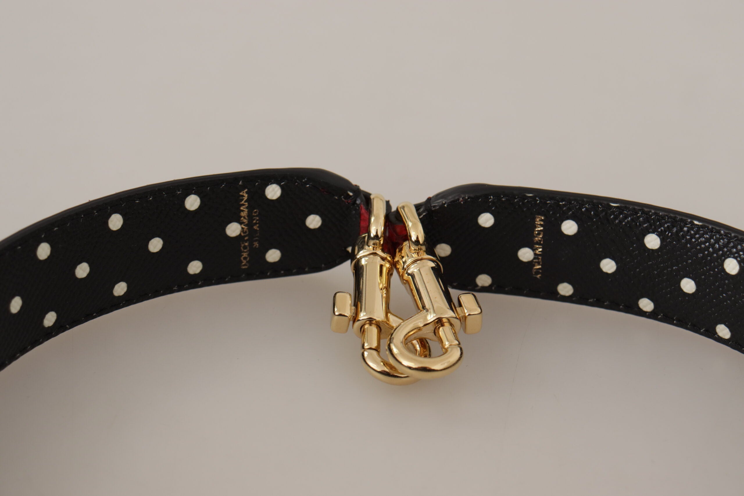 Dolce &amp; Gabbana Eleganter Schultergurt aus rotem Pythonleder
