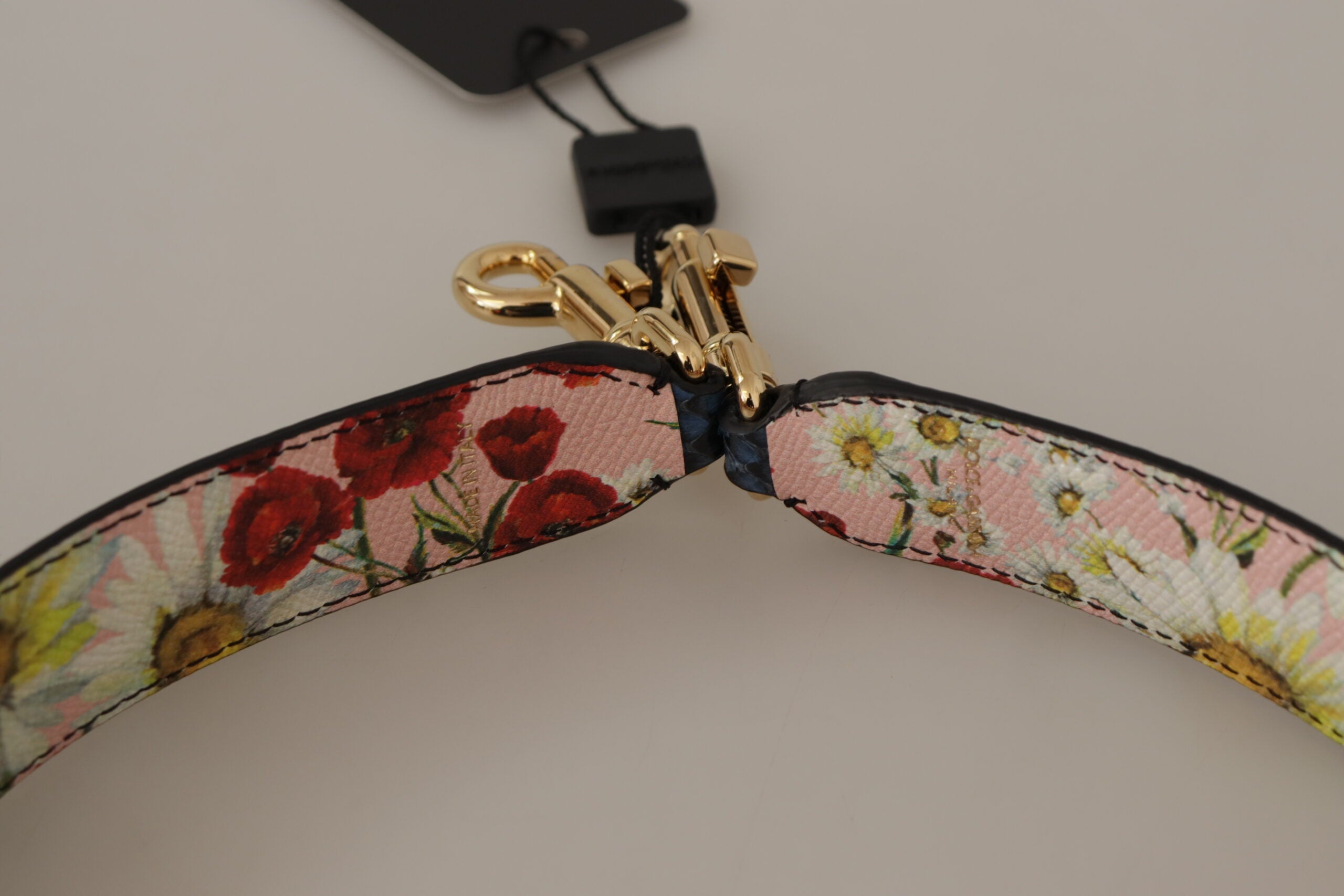Dolce &amp; Gabbana Eleganter blauer Taschenriemen aus Pythonleder