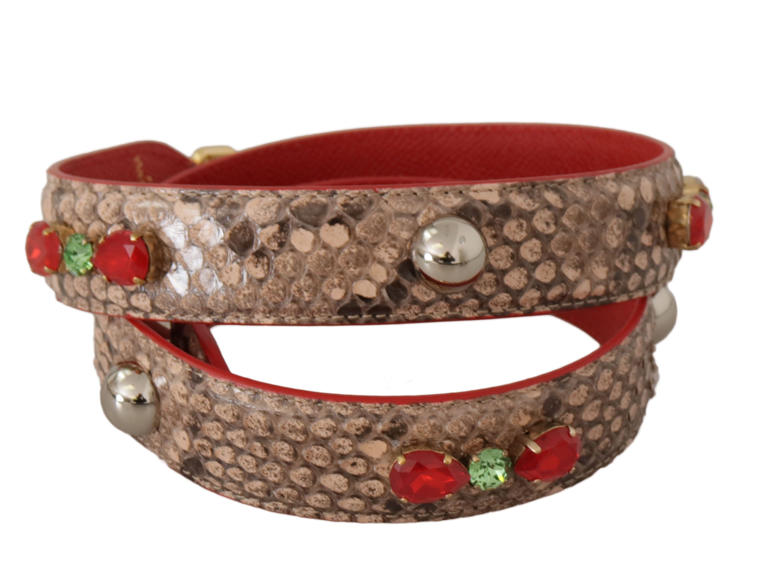 Dolce &amp; Gabbana Schicker Taschengurt aus braunem Pythonleder