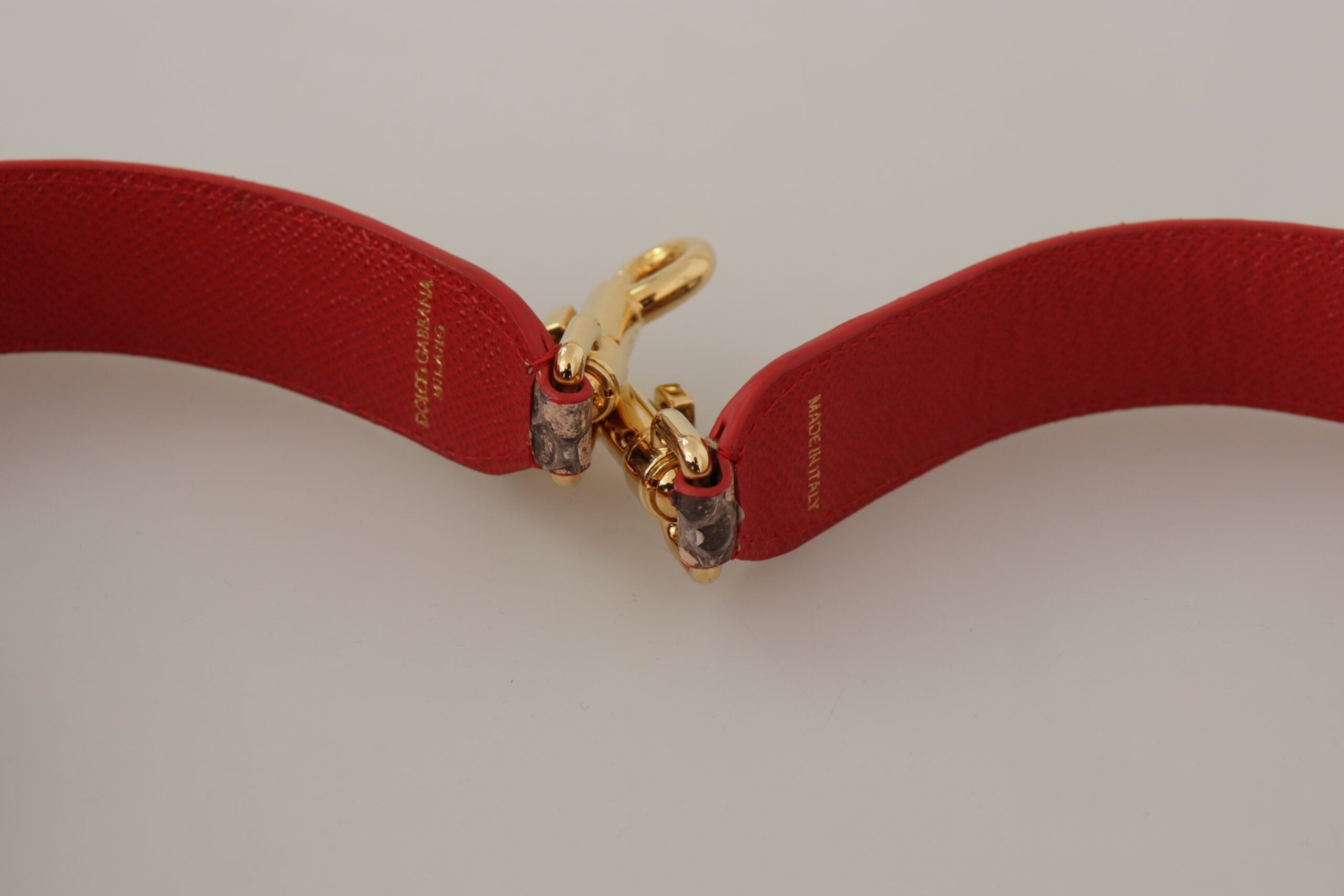 Dolce &amp; Gabbana Schicker Taschengurt aus braunem Pythonleder