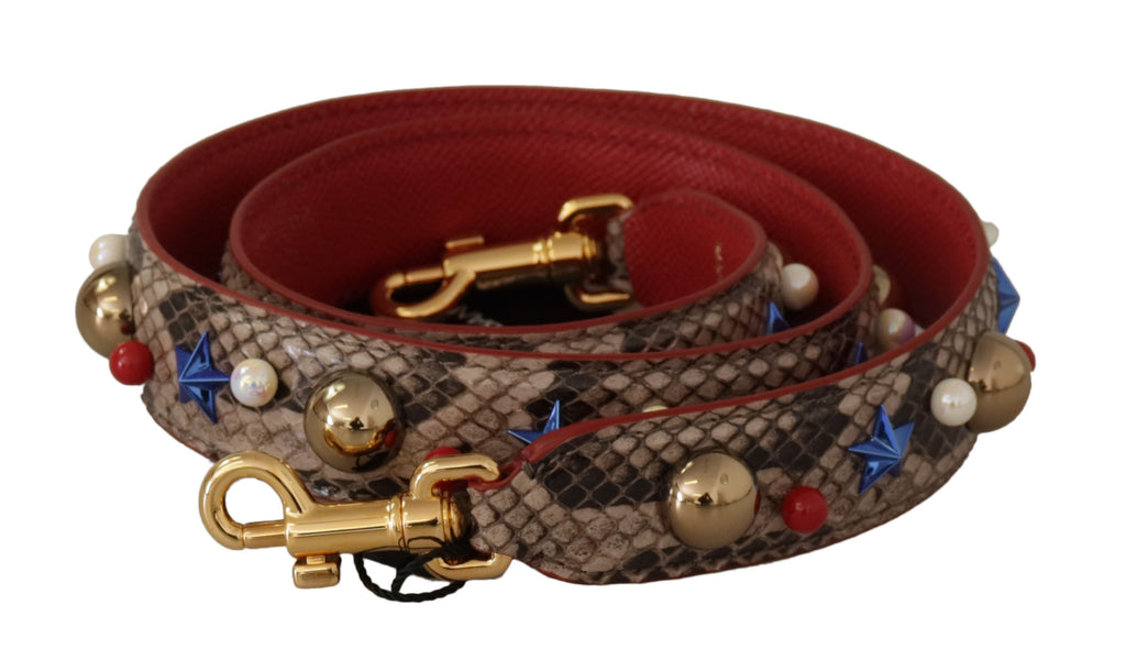 Dolce &amp; Gabbana Eleganter Schultergurt aus Pythonleder
