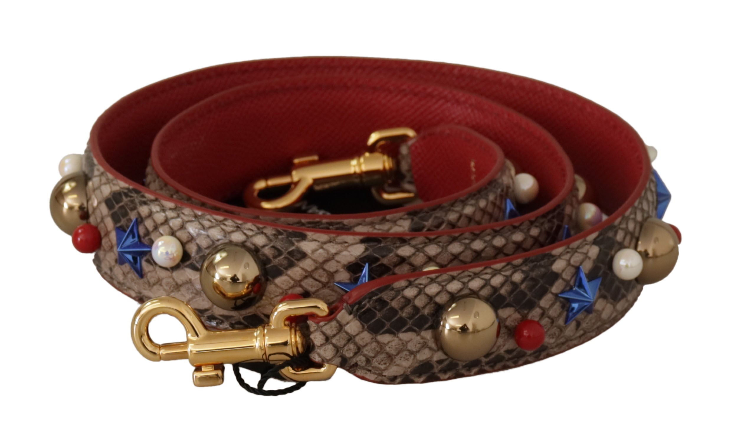 Dolce &amp; Gabbana Eleganter Schultergurt aus Pythonleder