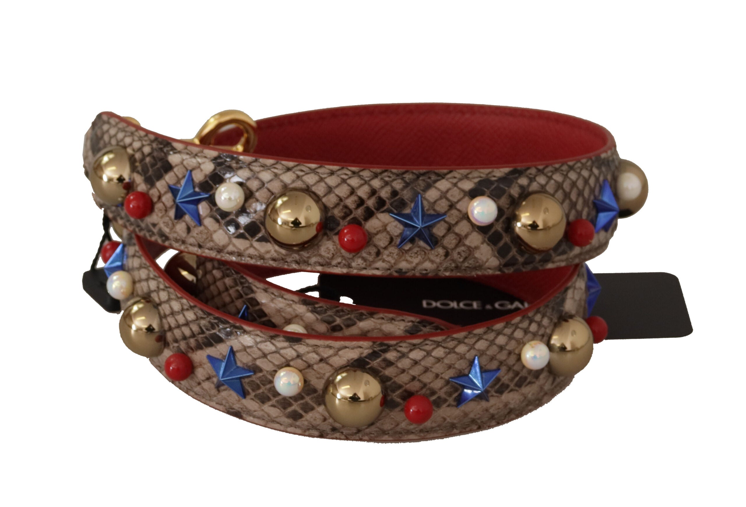Dolce &amp; Gabbana Eleganter Schultergurt aus Pythonleder