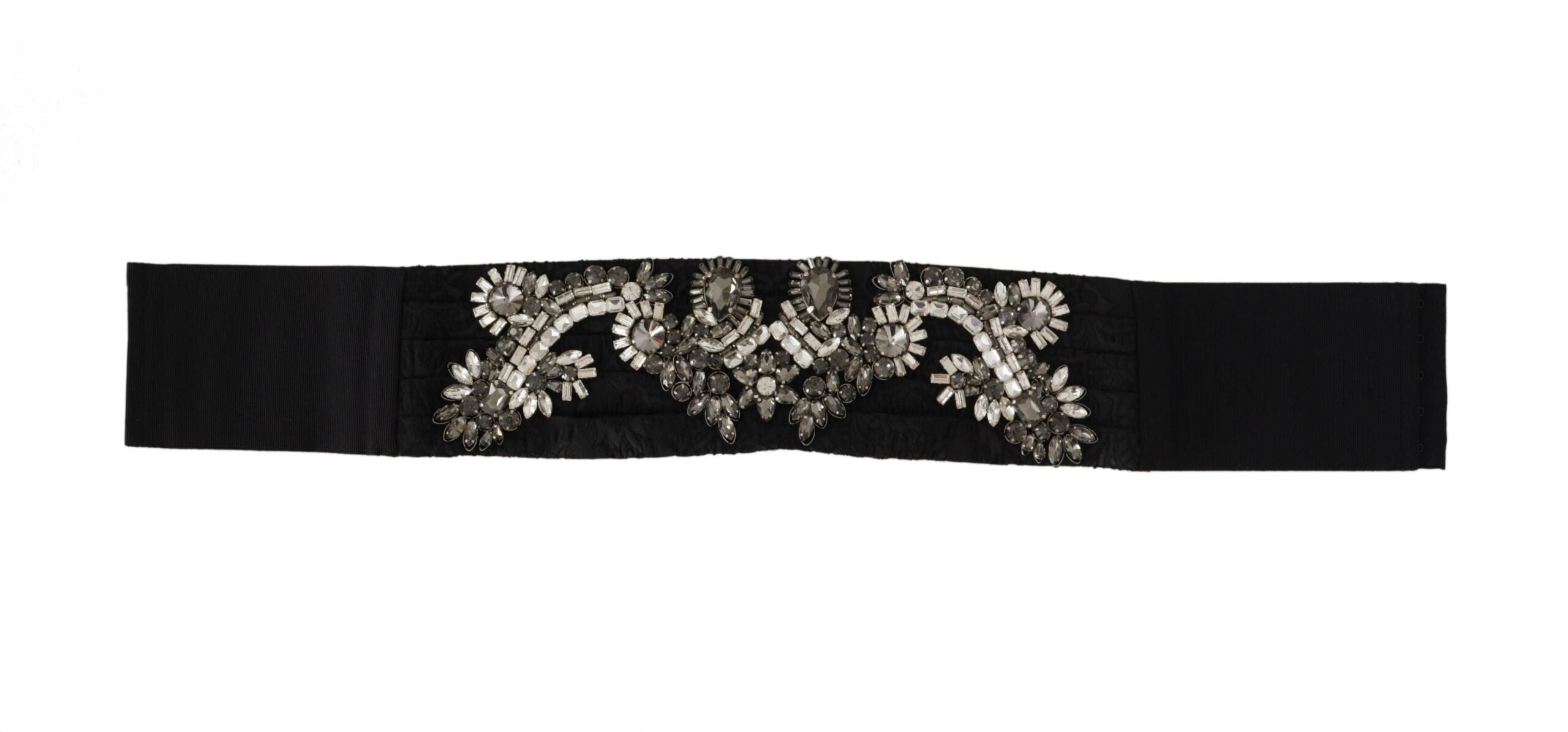 Dolce &amp; Gabbana Eleganter strassverzierter Seidengürtel