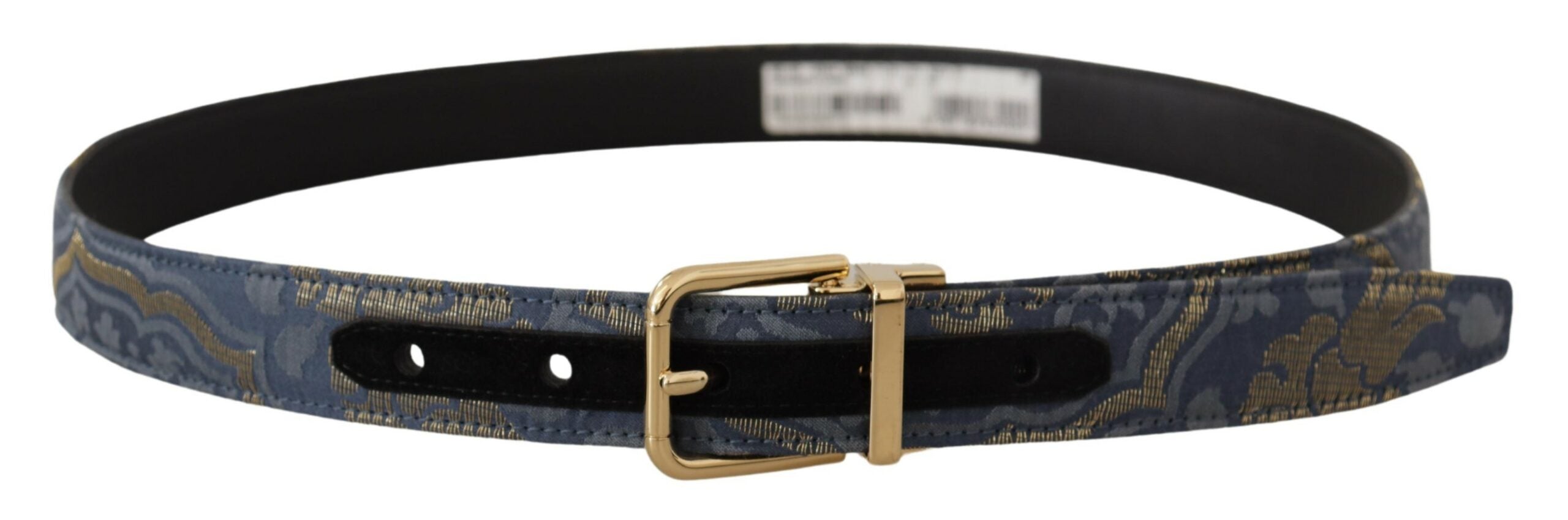 Dolce &amp; Gabbana Eleganter marineblauer Ledergürtel