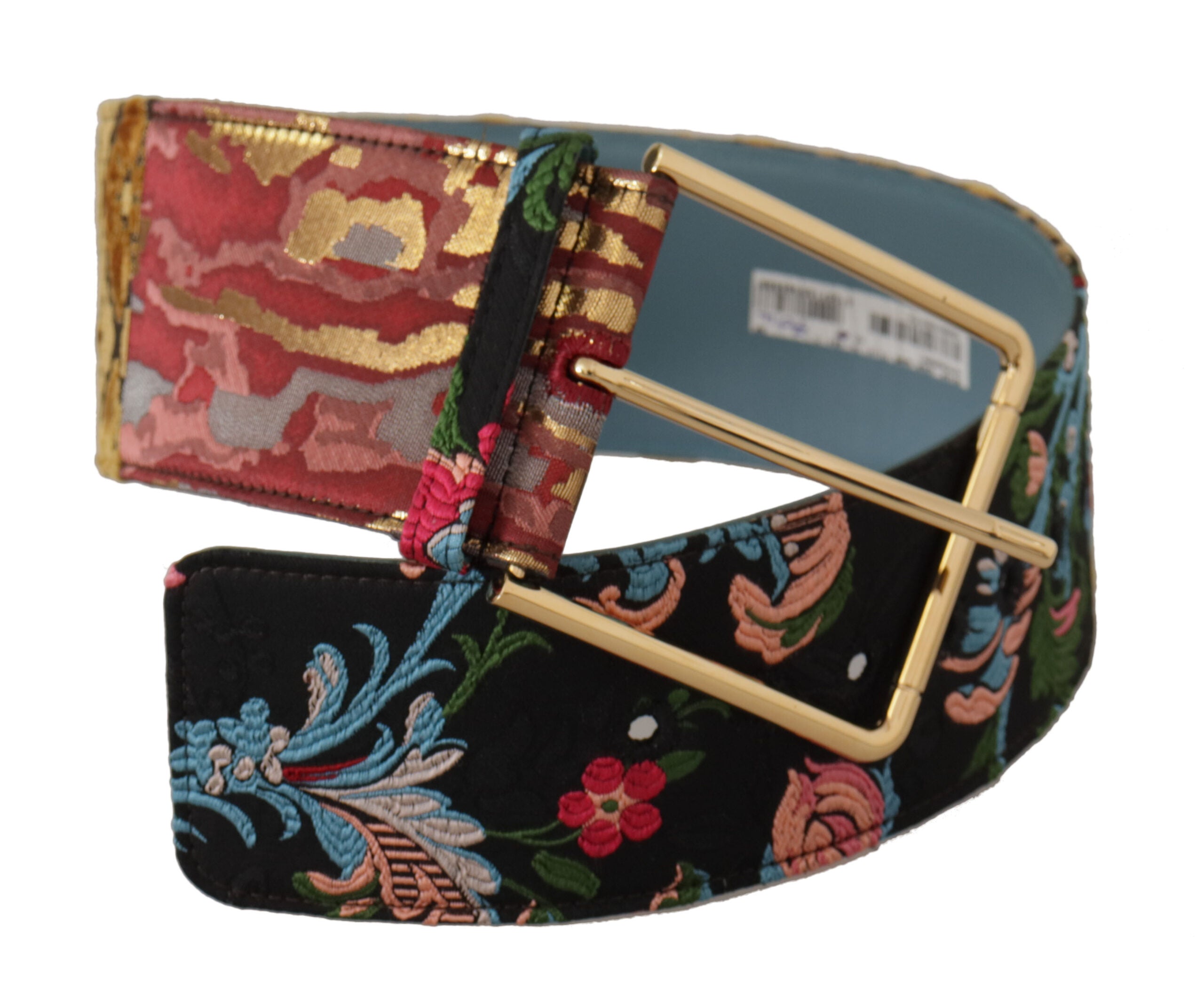 Dolce &amp; Gabbana Mehrfarbiger Statement-Gürtel aus Canvas und Leder