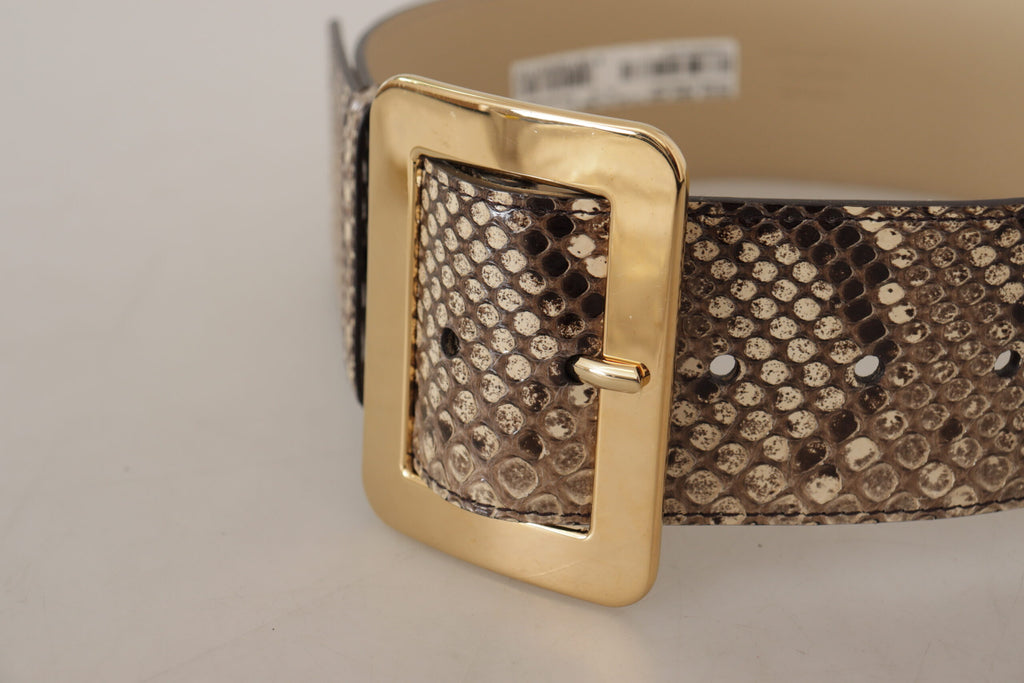 Dolce &amp; Gabbana Eleganter Ledergürtel mit gravierter Schnalle