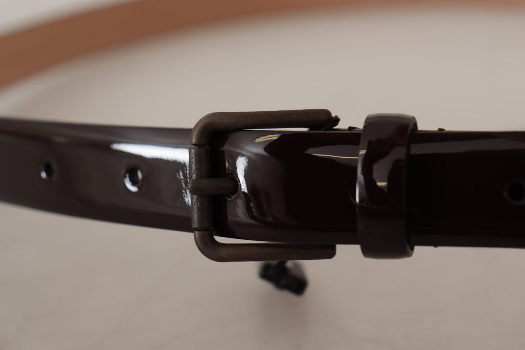 Dolce &amp; Gabbana Eleganter schwarzer Ledergürtel mit Logoschnalle