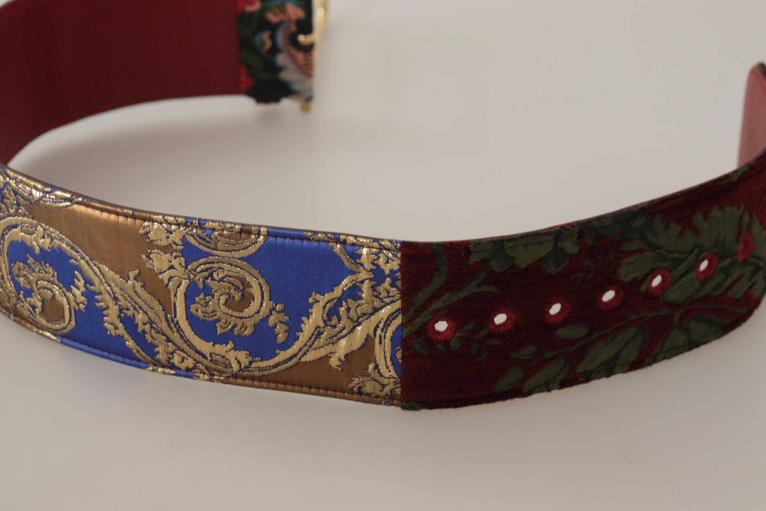 Dolce &amp; Gabbana – Mehrfarbiger Ledergürtel mit eingraviertem Logo