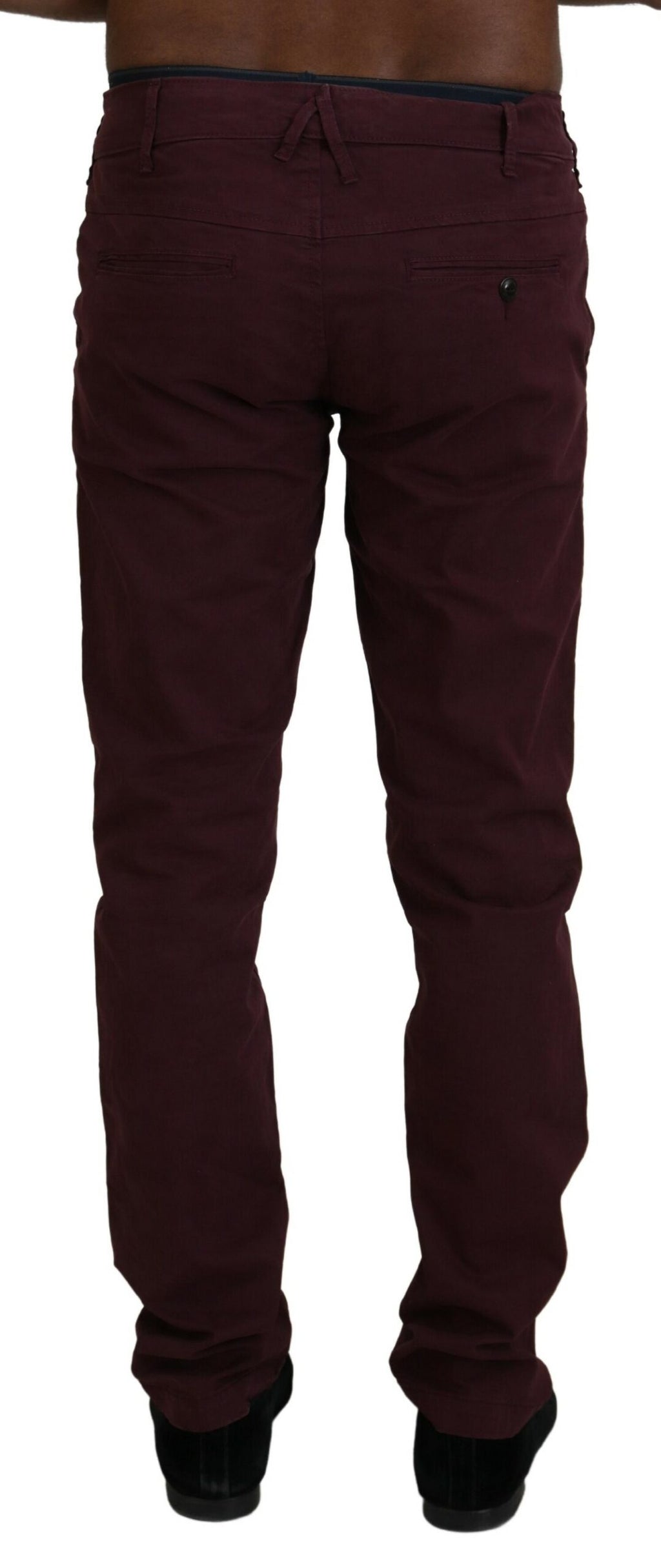 CYCLE Kastanienbraune Skinny Fit-Baumwollhose