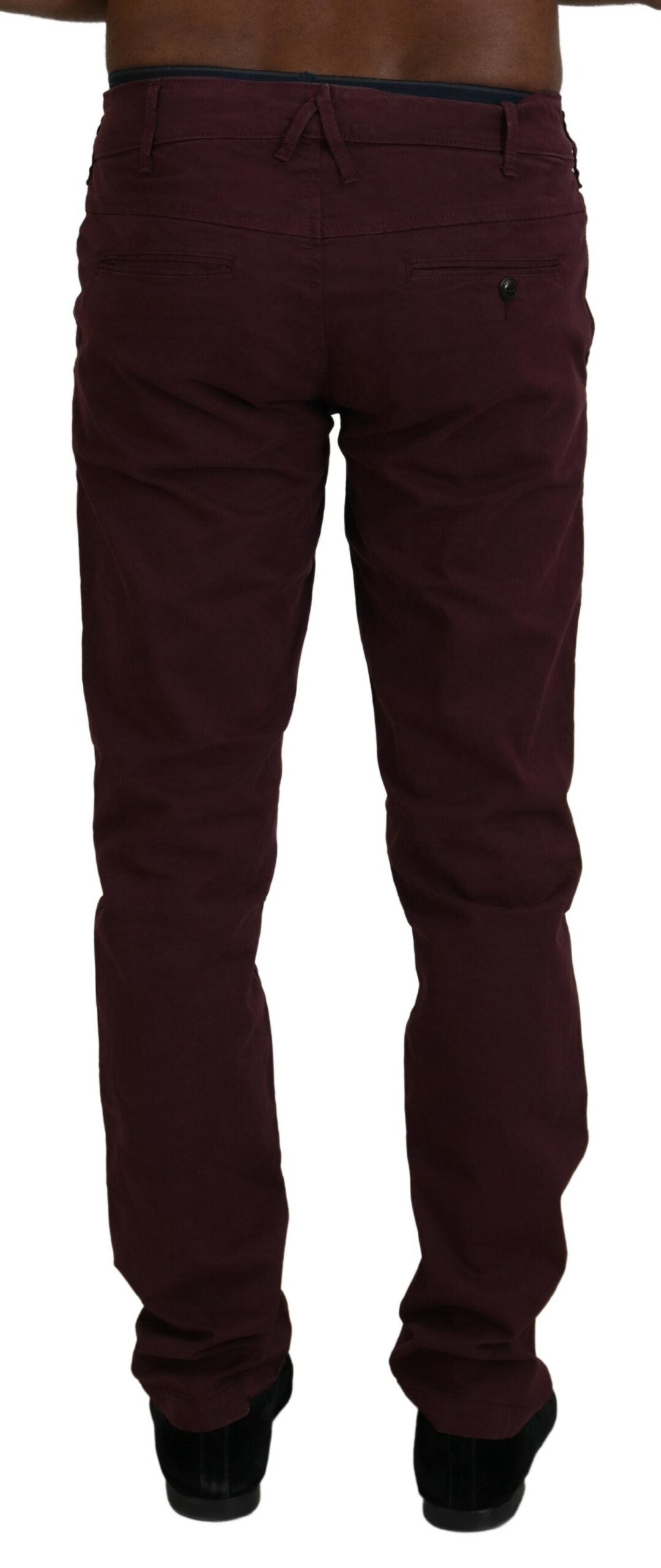 CYCLE Kastanienbraune Skinny Fit-Baumwollhose