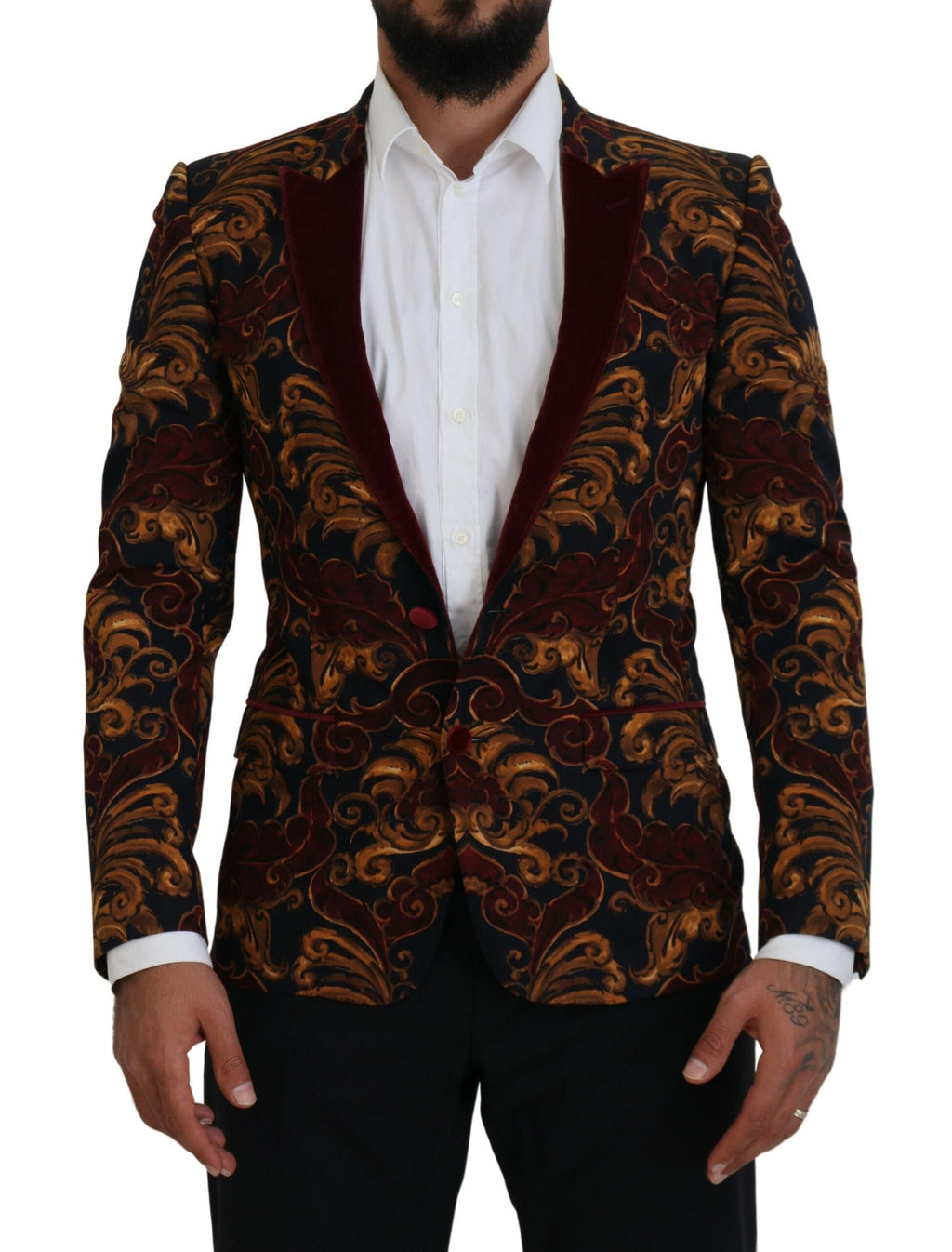 Dolce &amp; Gabbana Eleganter mehrfarbiger Blazer aus Wollmischung