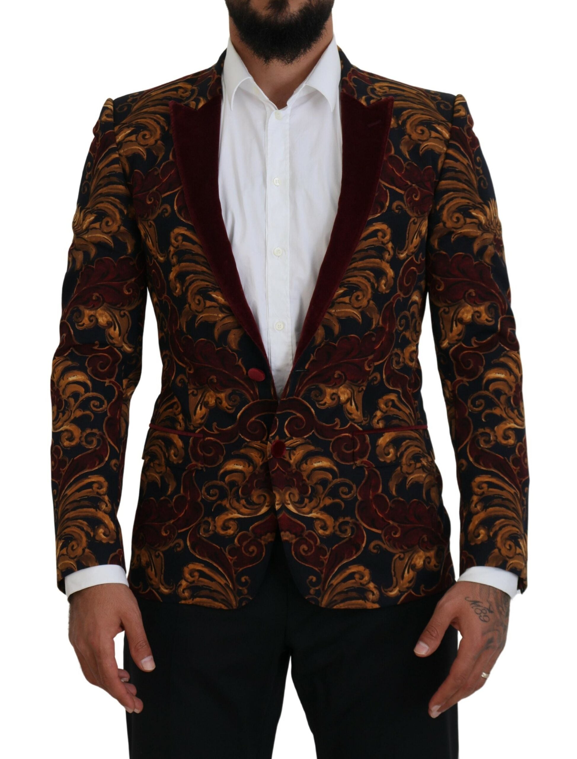 Dolce &amp; Gabbana Eleganter mehrfarbiger Blazer aus Wollmischung